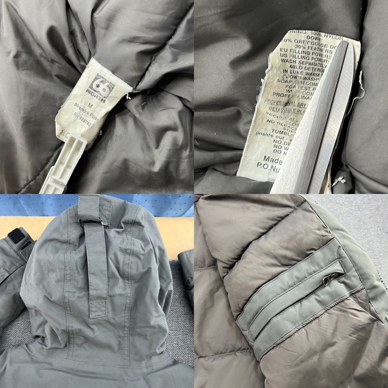 Vintage 66 Degree North Borsmork Goose Down Parka Jacket Mens Medium Hooded Gray Jacket Size US M / EU 48-50 / 2 - 8 Thumbnail