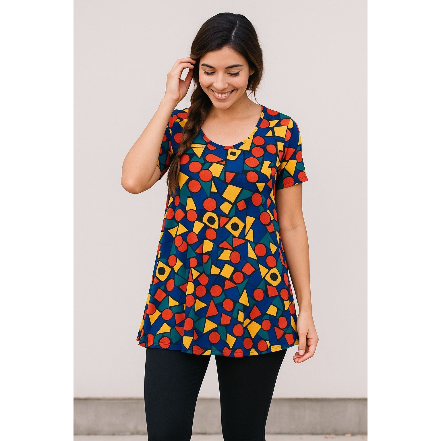 Other LulaRoe Perfect T - XXS | Colorful Geometric Print Size XXS / US 00 / IT 34 - 3 Thumbnail
