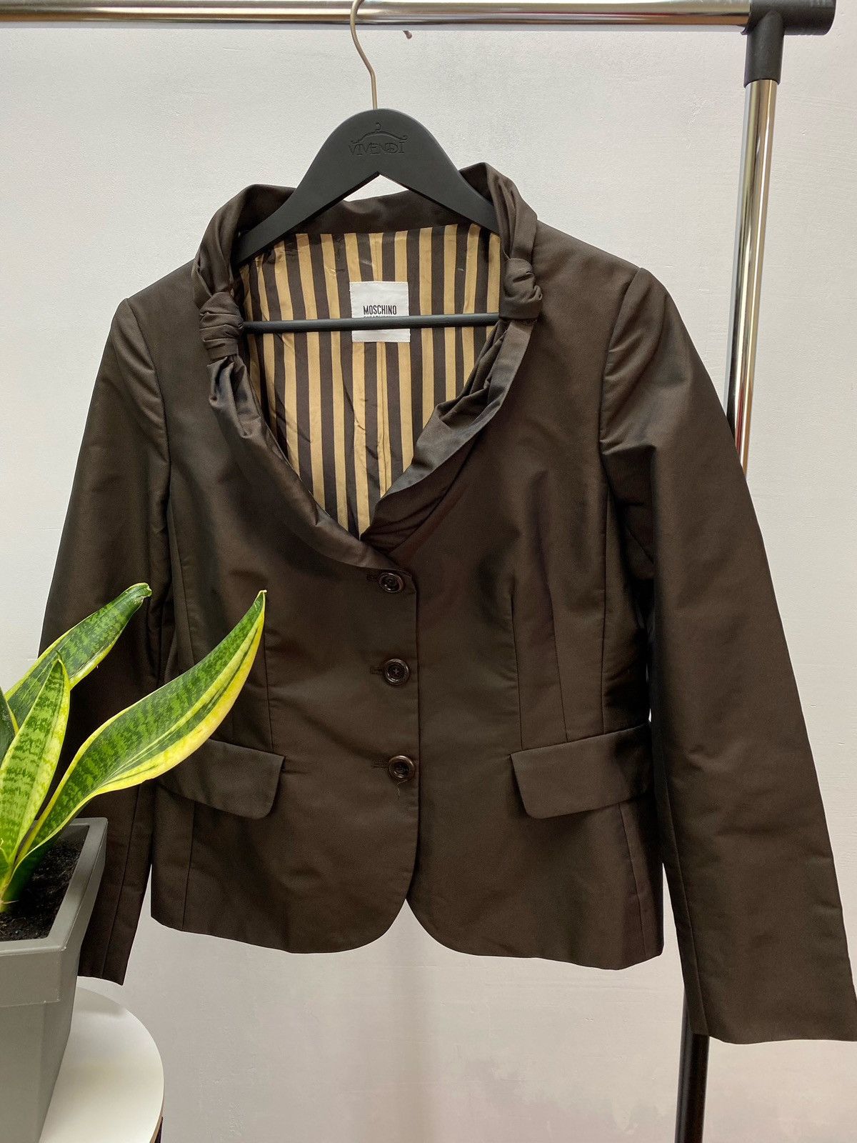 If Six Was Nine × Moschino Moschino Black Blazer Cheap And Chic Art Designer Rare Size XL / US 12-14 / IT 48-50 - 6 Thumbnail