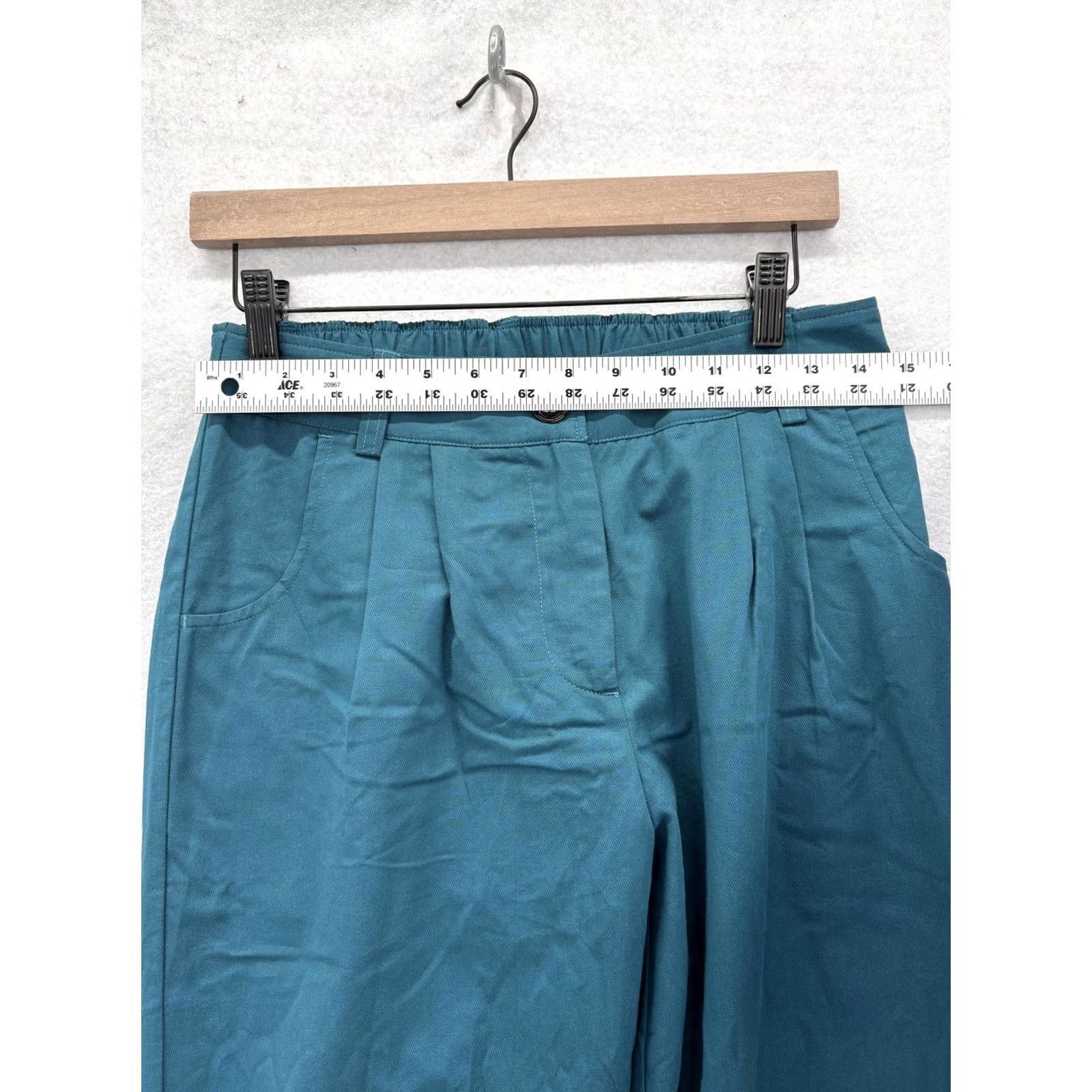 Vintage Halara Jogger Pants Womens Small Green Twill Pleated Elastic Waist Cuff NWT Pants Size 28" / US 6 / IT 42 - 5 Thumbnail