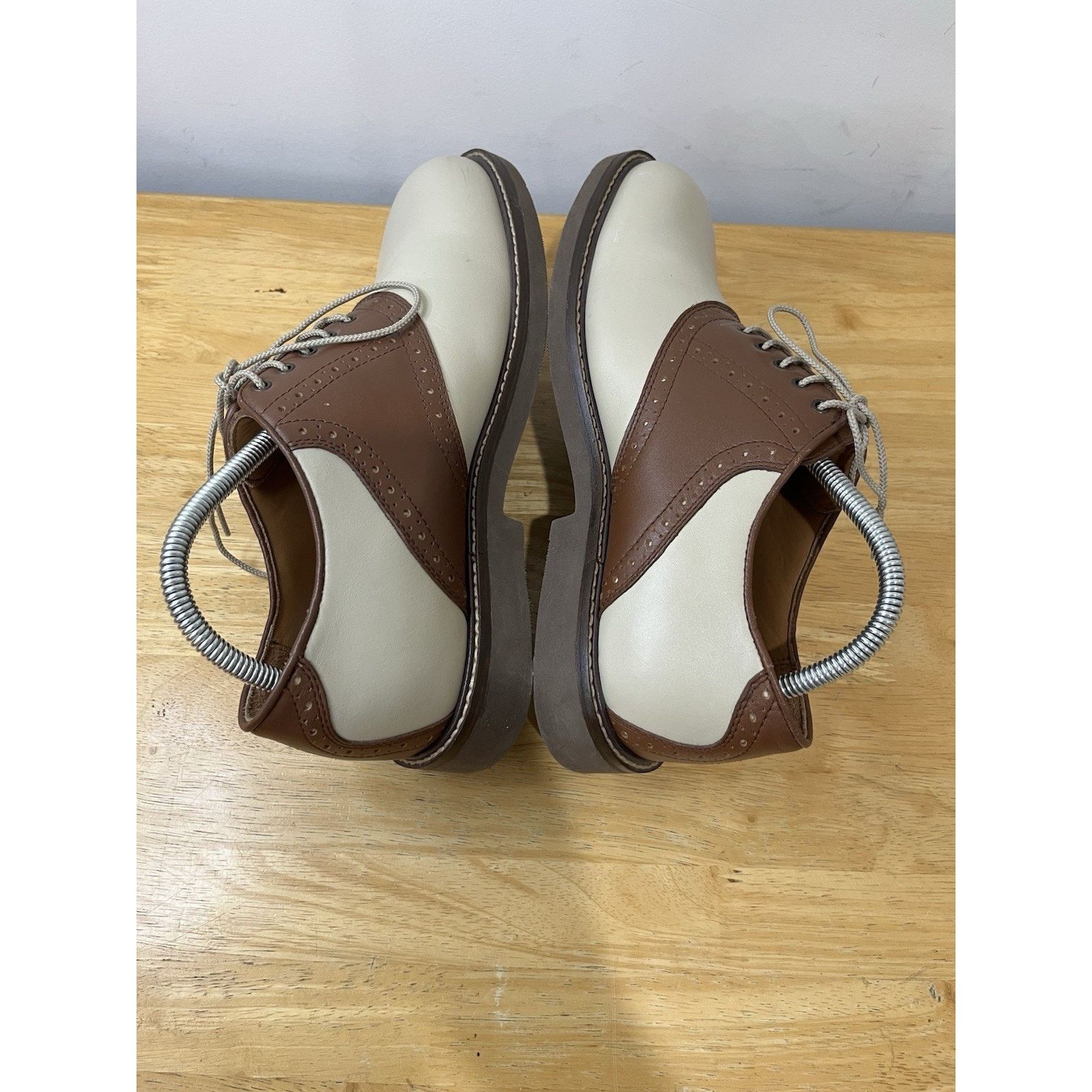 Jos. A. Bank Men's Jos.A.Bank Vintage Brown & Beige Lace Up Saddle Size 9 Size US 9 / EU 42 - 5 Thumbnail