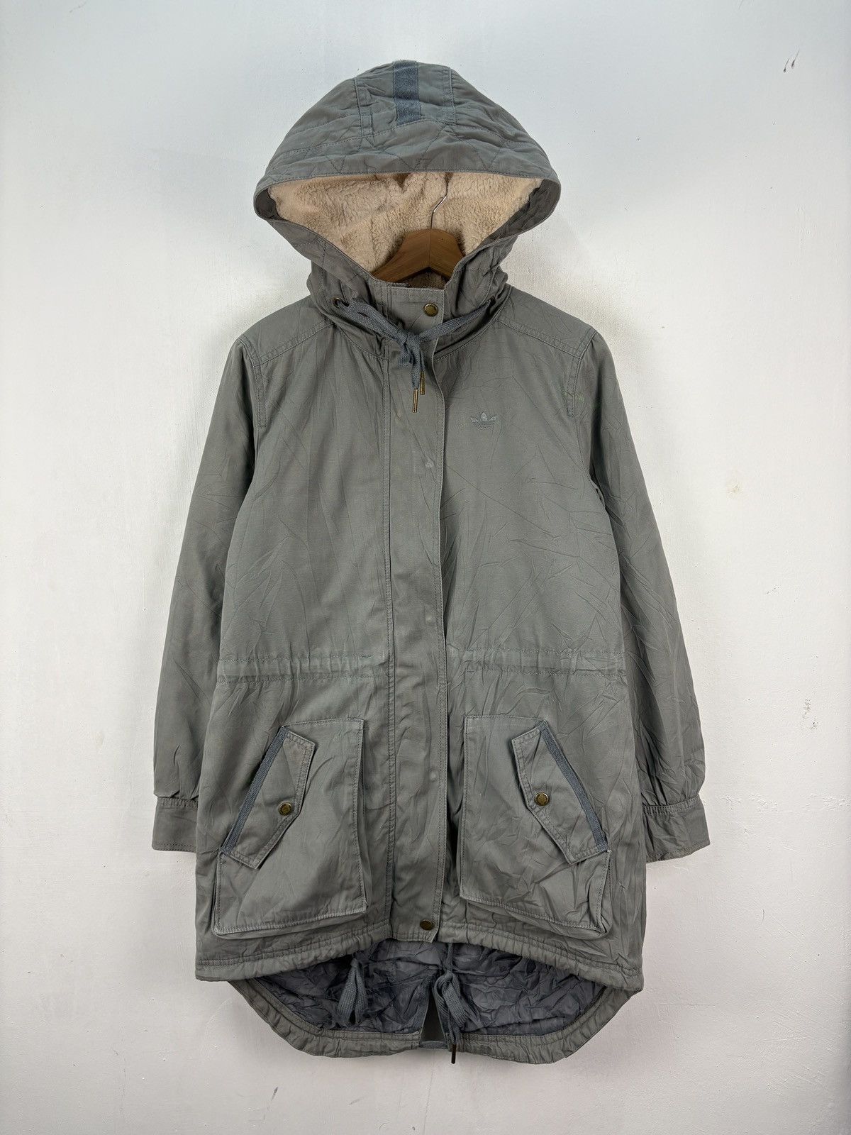Adidas Adidas Woven Parka Jacket Sherpa Lining fits S/M Size US S / EU 44-46 / 1 - 1 Thumbnail