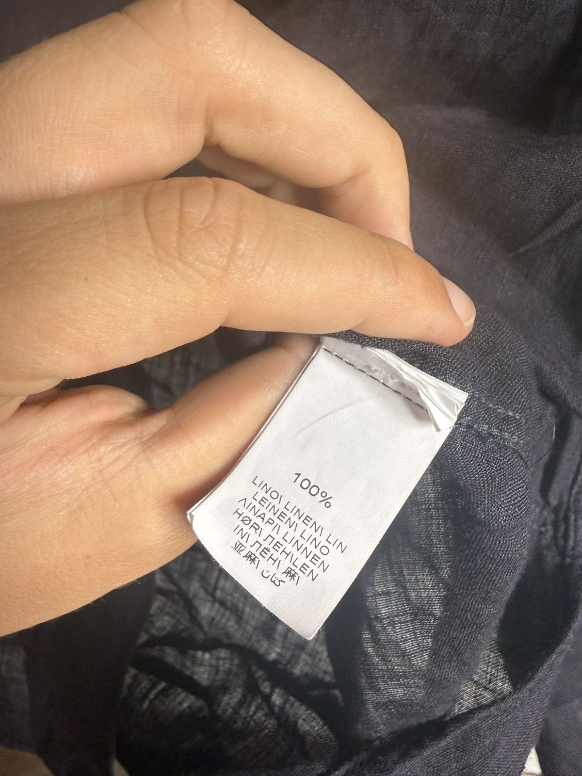 Brunello Cucinelli Brunello Cucinelli 100% Size M-L Linen Shirt Black Easy Fit Size US M / EU 48-50 / 2 - 3 Thumbnail