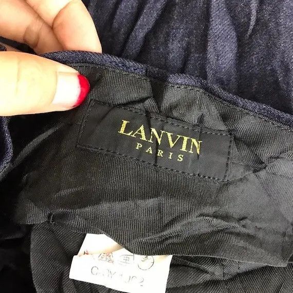 Lanvin LANVIN PARIS COLLECTION Blue Wool Casual Pant Trouser Slack Size US 26 / EU 42 - 7 Thumbnail