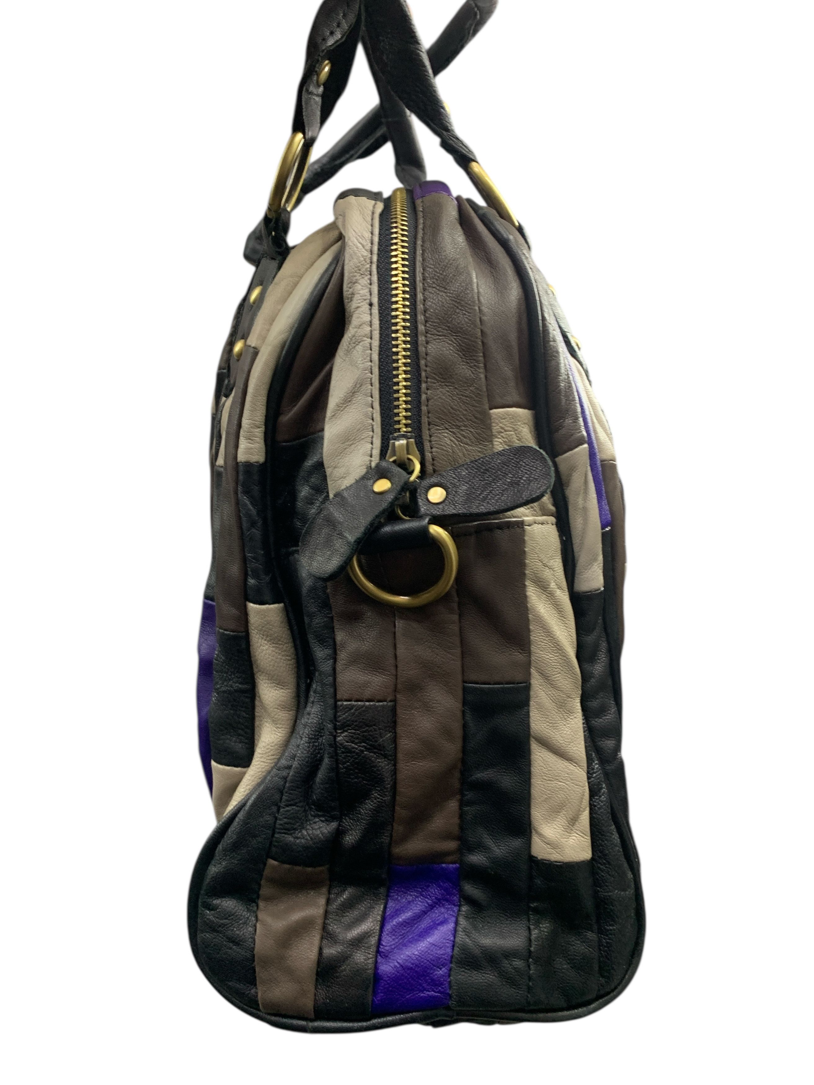 Japanese Brand × Leather Vintage Leather Bag Patchwork Shoulder Bag Size ONE SIZE - 4 Thumbnail