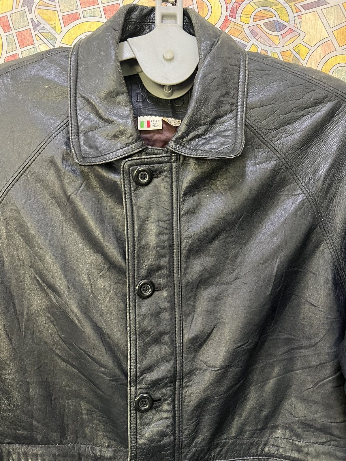 Other DOPIO LEATHER WEAR JACKET ITALIAN TASTE. GJ37 Size US L / EU 52-54 / 3 - 15 Thumbnail