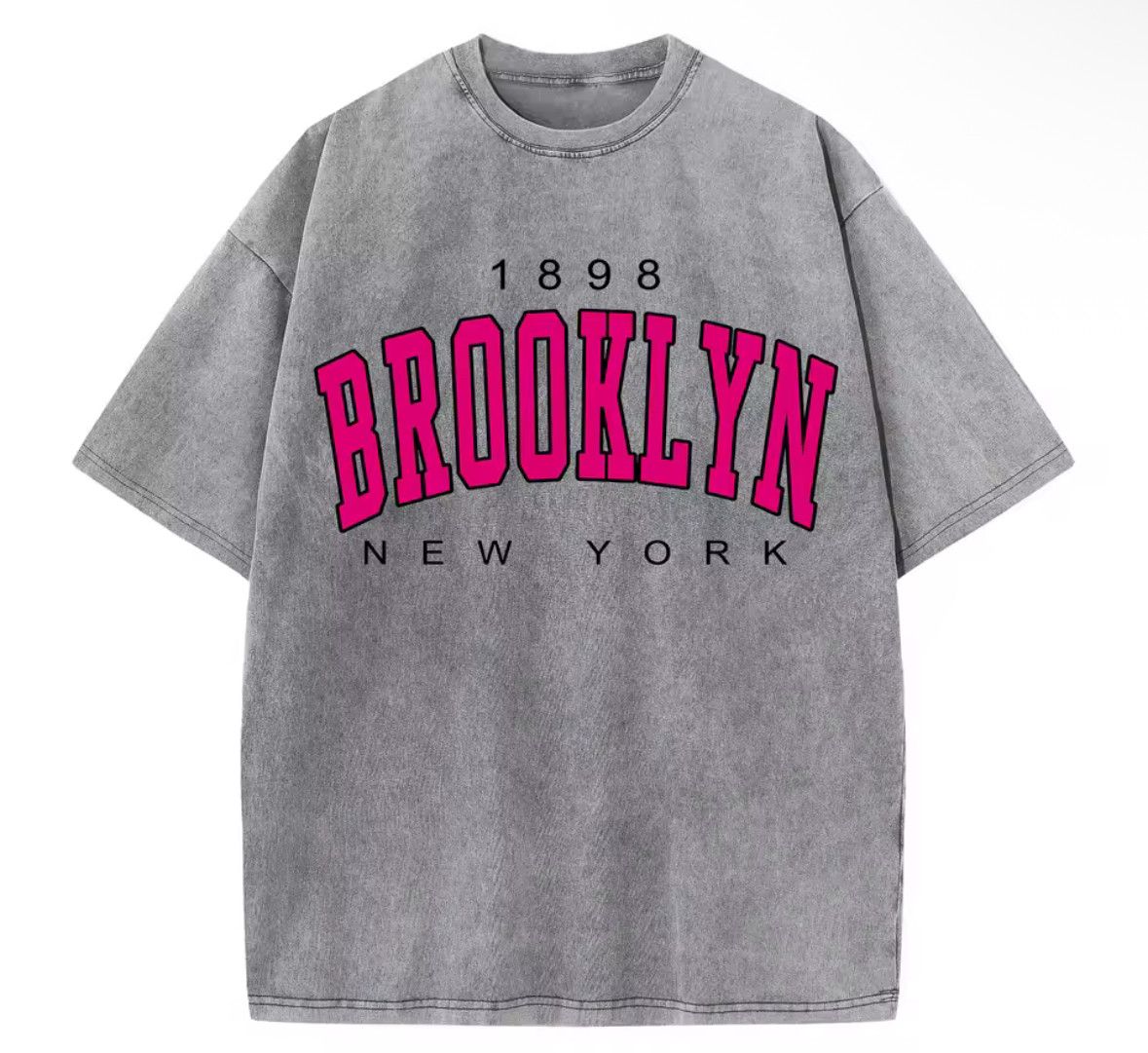 Vintage Vintage Brooklyn Letter Print Washed Short Sleeve T-Shirt Size M / US 6-8 / IT 42-44 - 1 Thumbnail