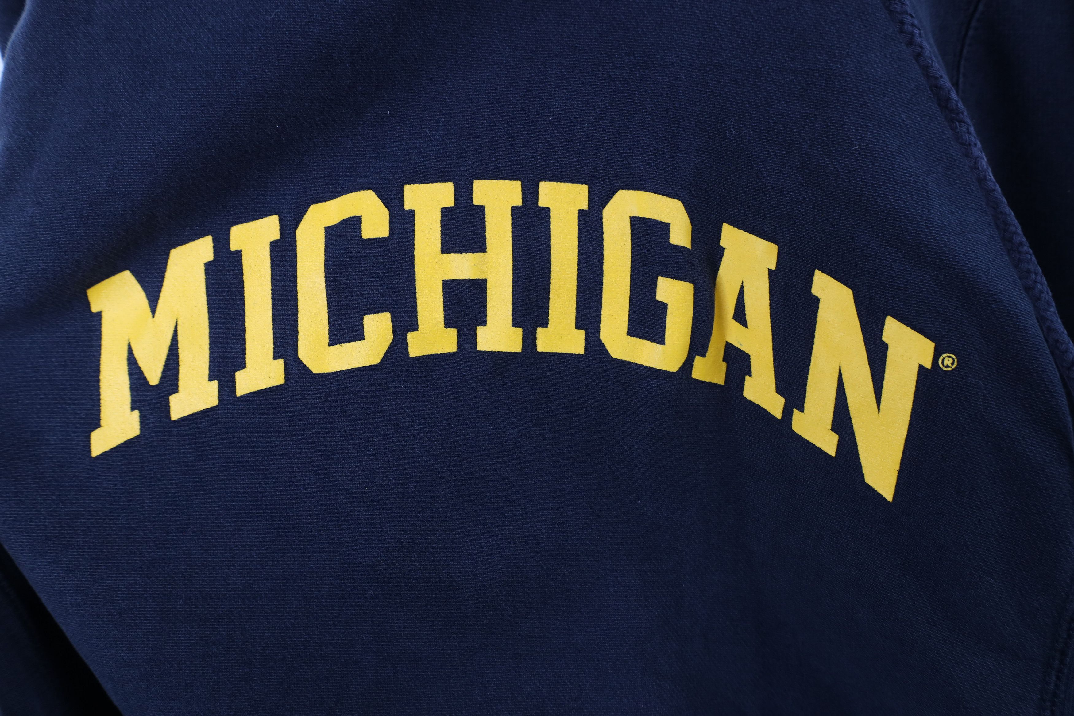 Vintage Vintage 90s Reverse Weave University of Michigan Hoodie Size US S / EU 44-46 / 1 - 7 Thumbnail