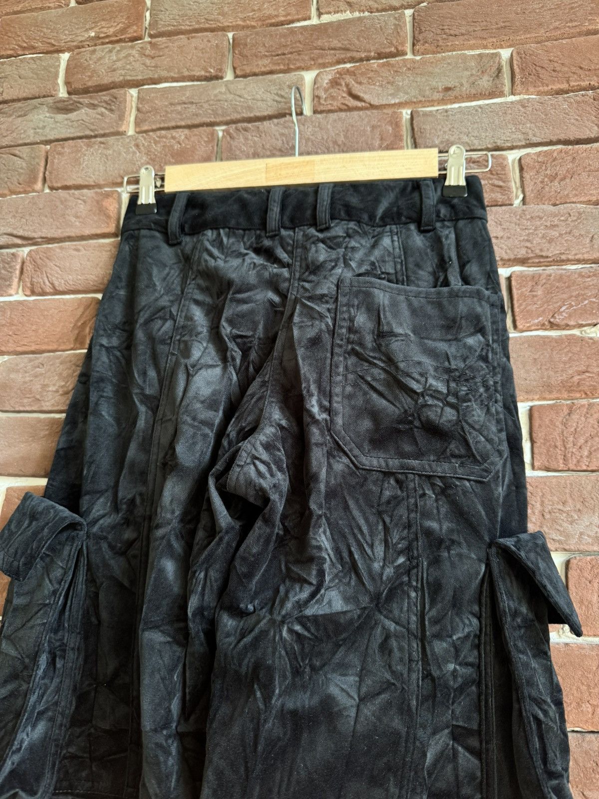 Acne Studios × Designer Rare Acne Studios Velvet Cargo Pants Black Hype Grail 32 Size 24" / US 00 / IT 34 - 6 Thumbnail