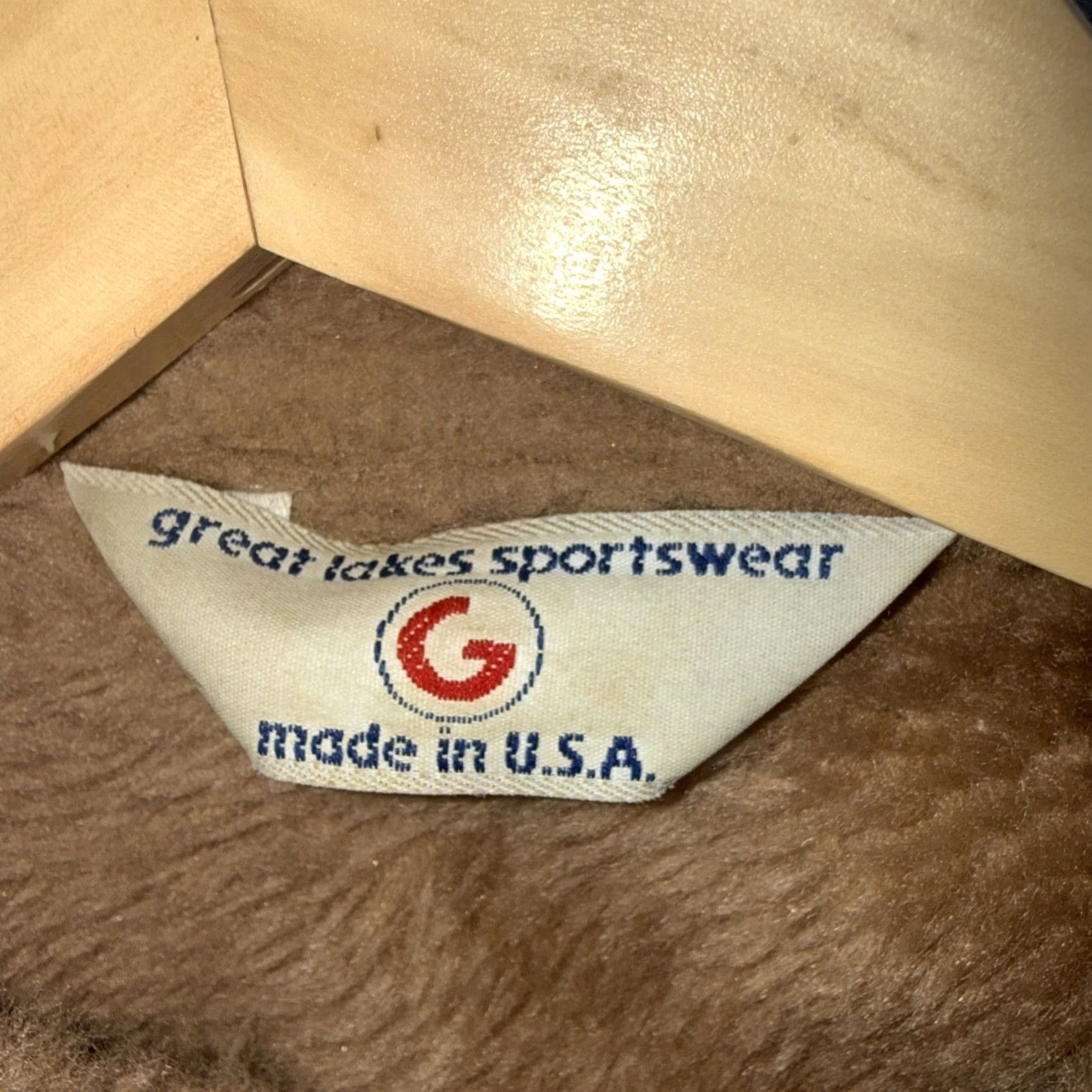 Vintage VTG Great Lakes Sportswear USA Made Brown Faux Fur Lined Full Zip Jacket Men L Size US L / EU 52-54 / 3 - 3 Thumbnail