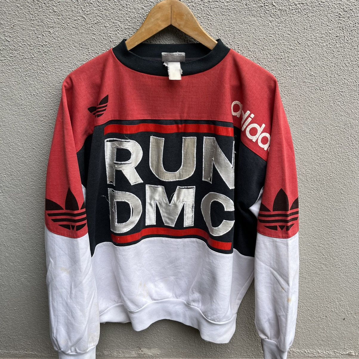 Adidas × RUN DMC Vintage rare 90s Adidas RUN DMC rap tee crewneck Size US XL / EU 56 / 4 - 2 Thumbnail