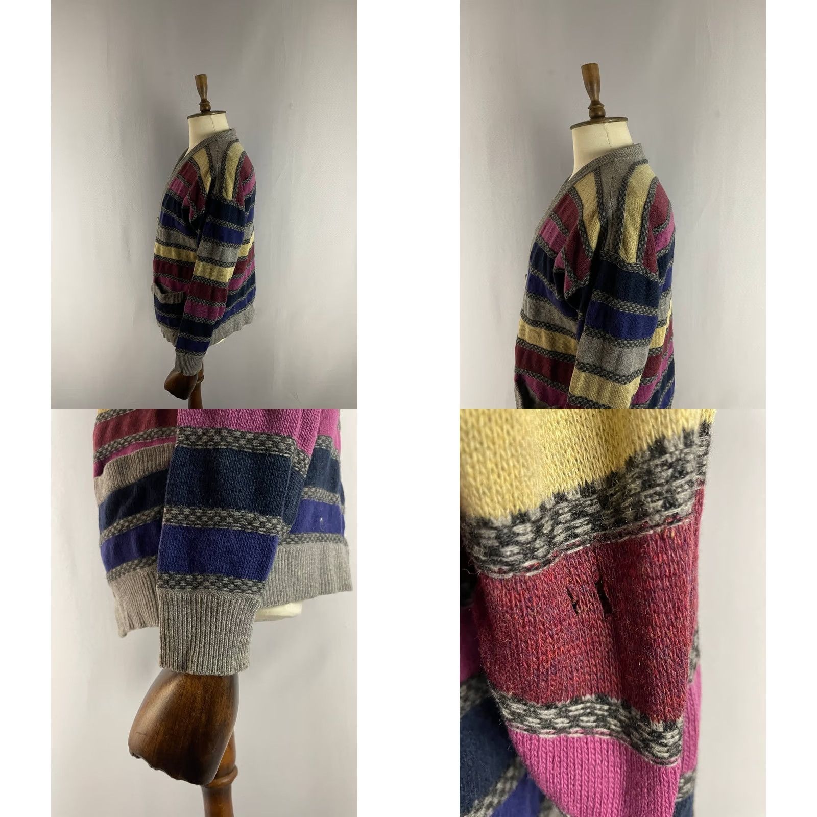 Ermenegildo Zegna Ermenegildo Zegna Mens Cardigan Sweater Multicolor Lambswool Long Sleeve Size US M / EU 48-50 / 2 - 8 Thumbnail