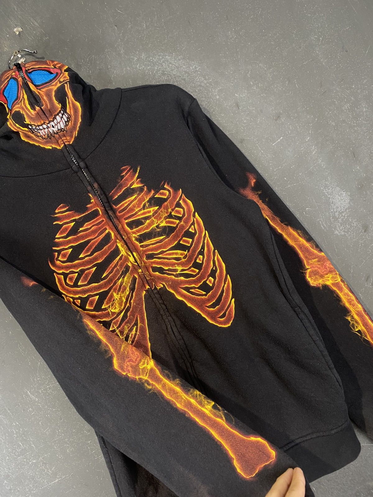 LRG Very Rare Tony Hawk Fire Skull Fullface Skeleton Zipped Up Size US S / EU 44-46 / 1 - 3 Thumbnail