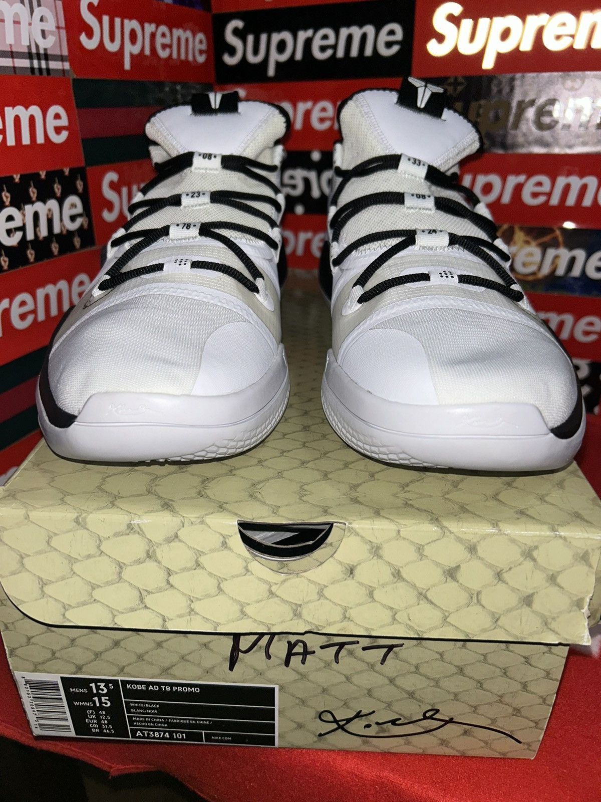 Nike Nike Kobe A.D. Exodus TB White Black AT3874-101 13.5 NEW Size US 13 / EU 46 - 2 Thumbnail