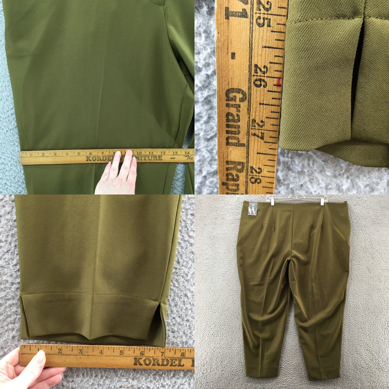 Worthington Worthington Womens 24W Plus Green Straight Leg Ankle Pants High Rise Zip Fly NEW Size 34" / US 12 / IT 48 - 8 Thumbnail