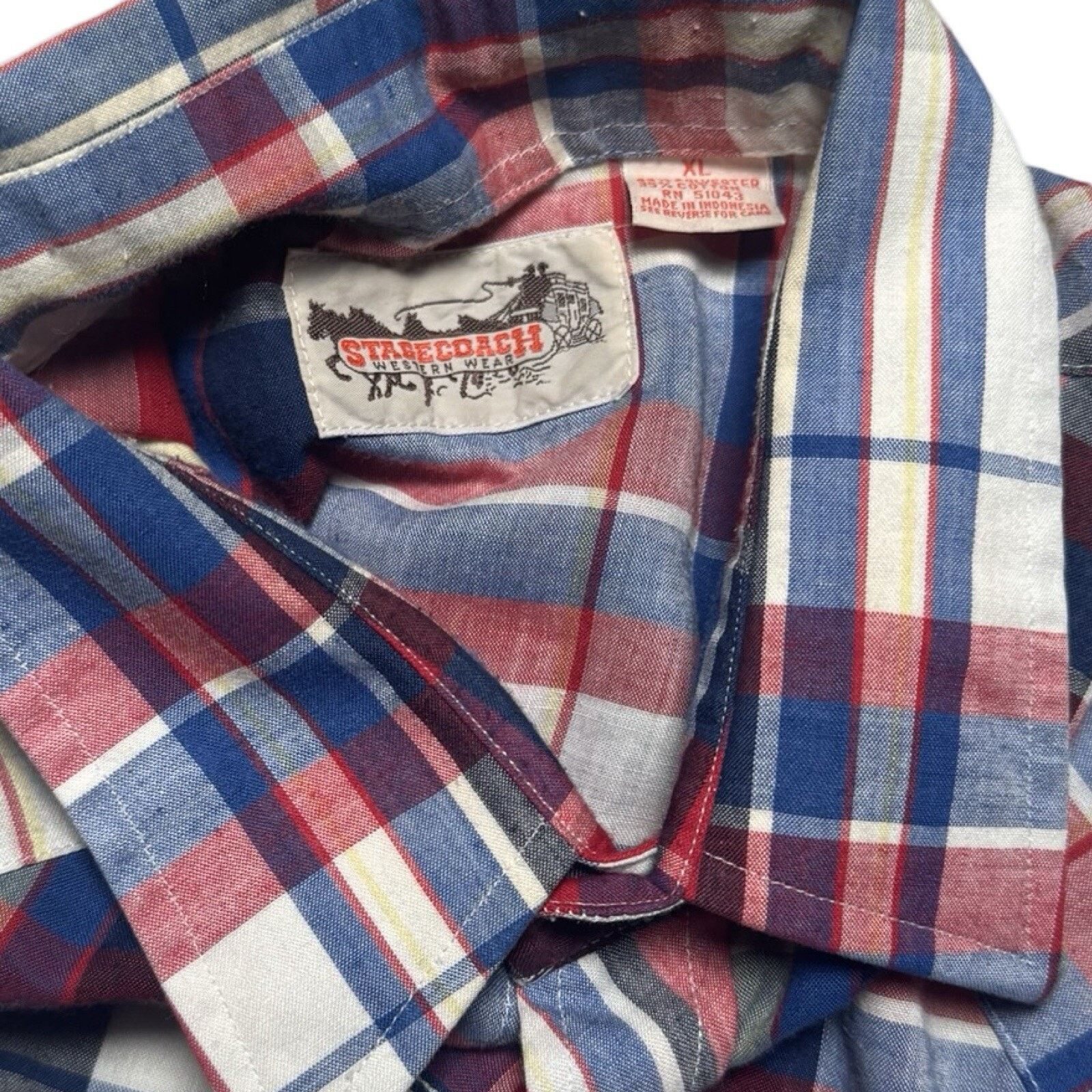 Vintage Vintage Stagecoach Western Pearl Snap Button T Shirt XL Size US XL / EU 56 / 4 - 3 Thumbnail