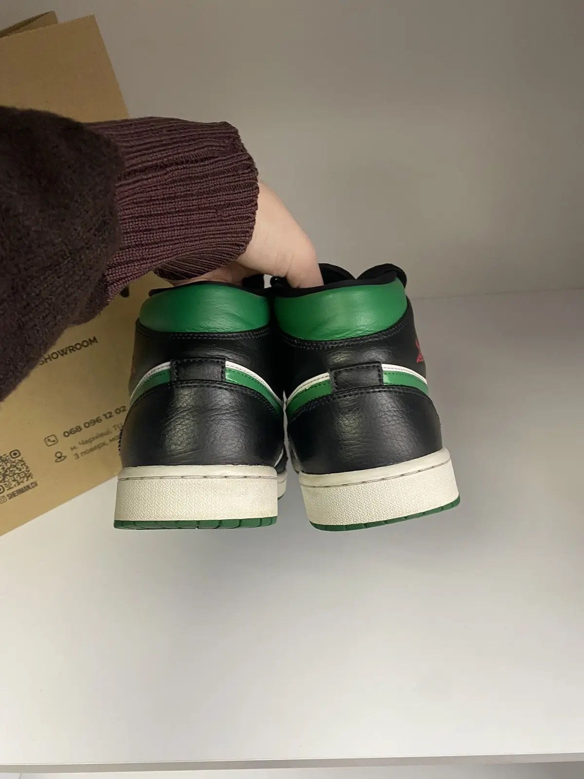 Nike × Vintage Vintage Nike Air Jordan 1 Mid Pine Green Black Size US 10 / EU 43 - 14 Thumbnail