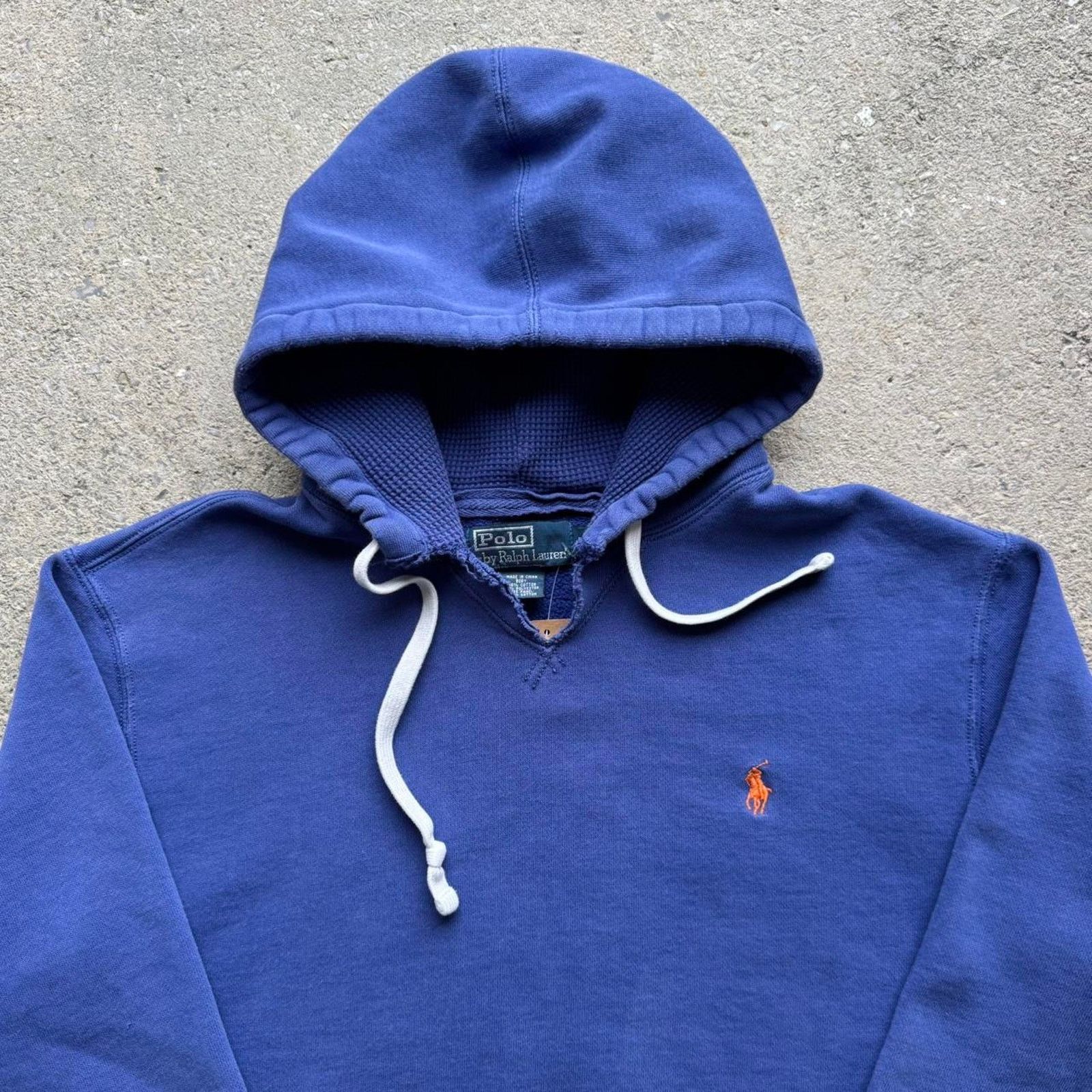 Polo Ralph Lauren 90s Indigo Polo by Ralph Lauren Hoodie Size US L / EU 52-54 / 3 - 3 Thumbnail