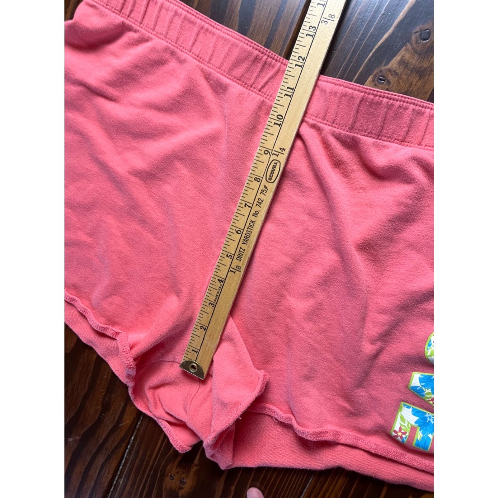 Vintage Just Be Shorts Women's 2XL Pink Lounge Waistband LOVE Floral on Print Lounge Womens 2XL Pink Size 26" / US 2 / IT 38 - 7 Thumbnail