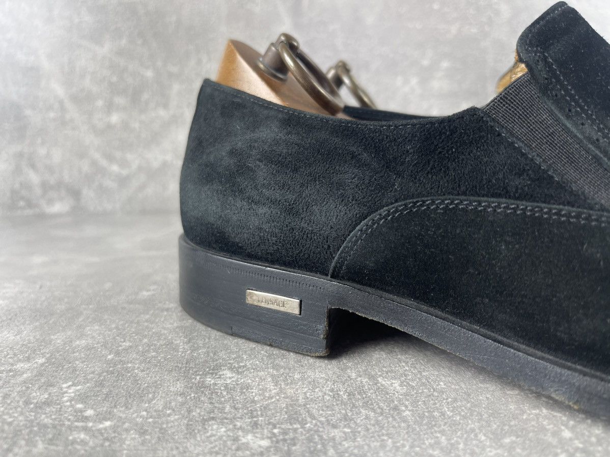 Versace Versace Vintage 00s Black Suede Slip On Dress Shoes Size US 8 / EU 41 - 6 Thumbnail