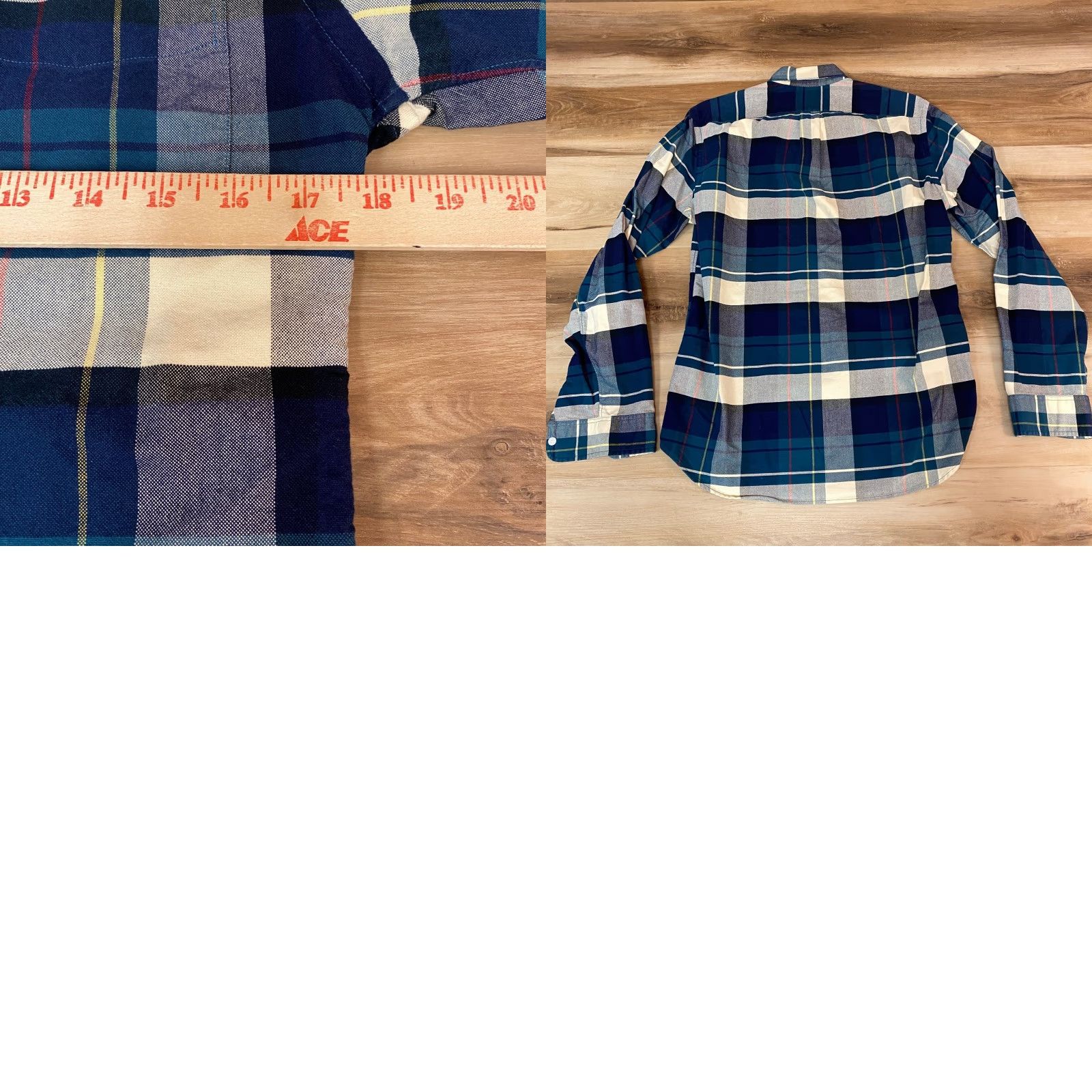 J.Crew J.CREW Oxford Shirt Mens Small Slim Fit Plaid Button-Down Blue Green Cotton Size US S / EU 44-46 / 1 - 8 Thumbnail
