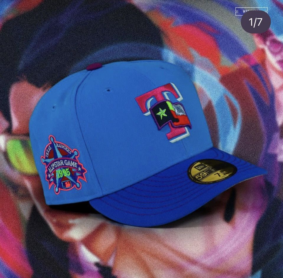 image of Myfitteds Texas Rangers 1995 All Star Game Size 7 1/4 in Blue, Men's
