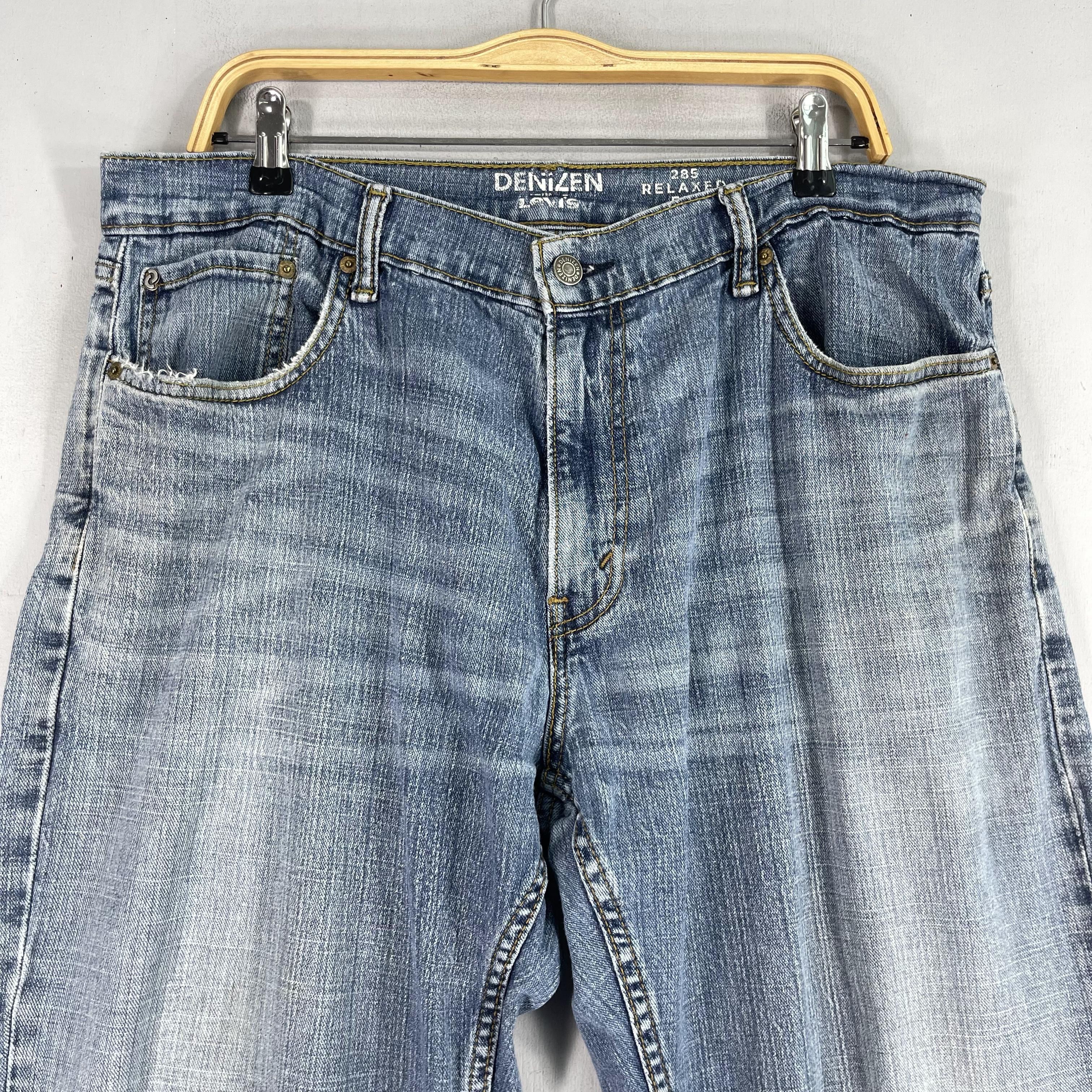 Levi's Size 37 Vintage Levis 285 Denizen Distressed Dirty Jeans Size US 37 - 2 Thumbnail