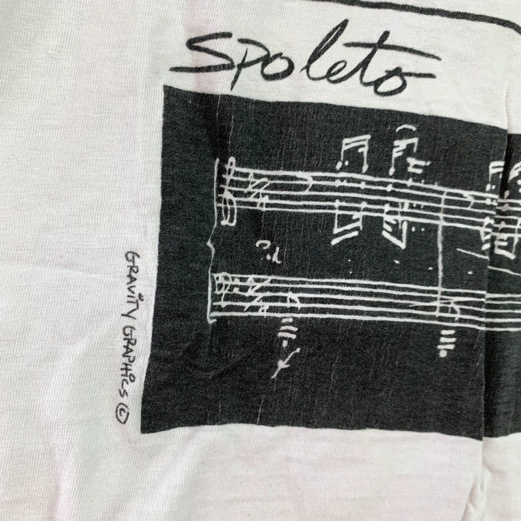 Vintage VINTAGE Gravity Graphics T-Shirt White Crew Neck Short Sleeve L Charleston Spoleto Music Graphic Print Unisex Adults Mens Womens Size US L / EU 52-54 / 3 - 3 Thumbnail