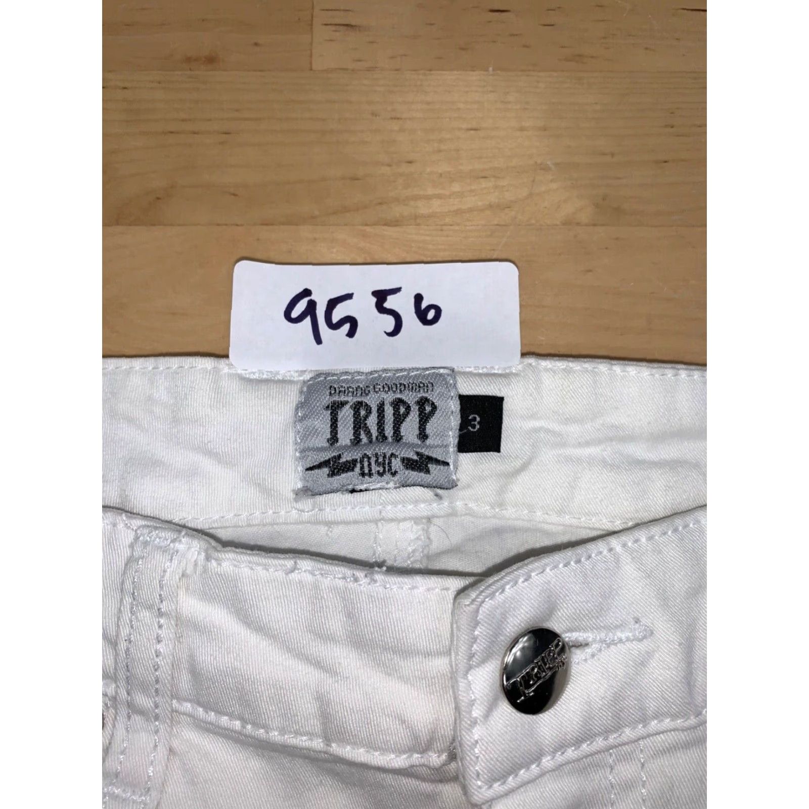 Tripp NYC TRIPP NYC Daang Goodman Pants Womens 3 White Skinny Distress Rock Punk Size 26" / US 2 / IT 38 - 3 Thumbnail