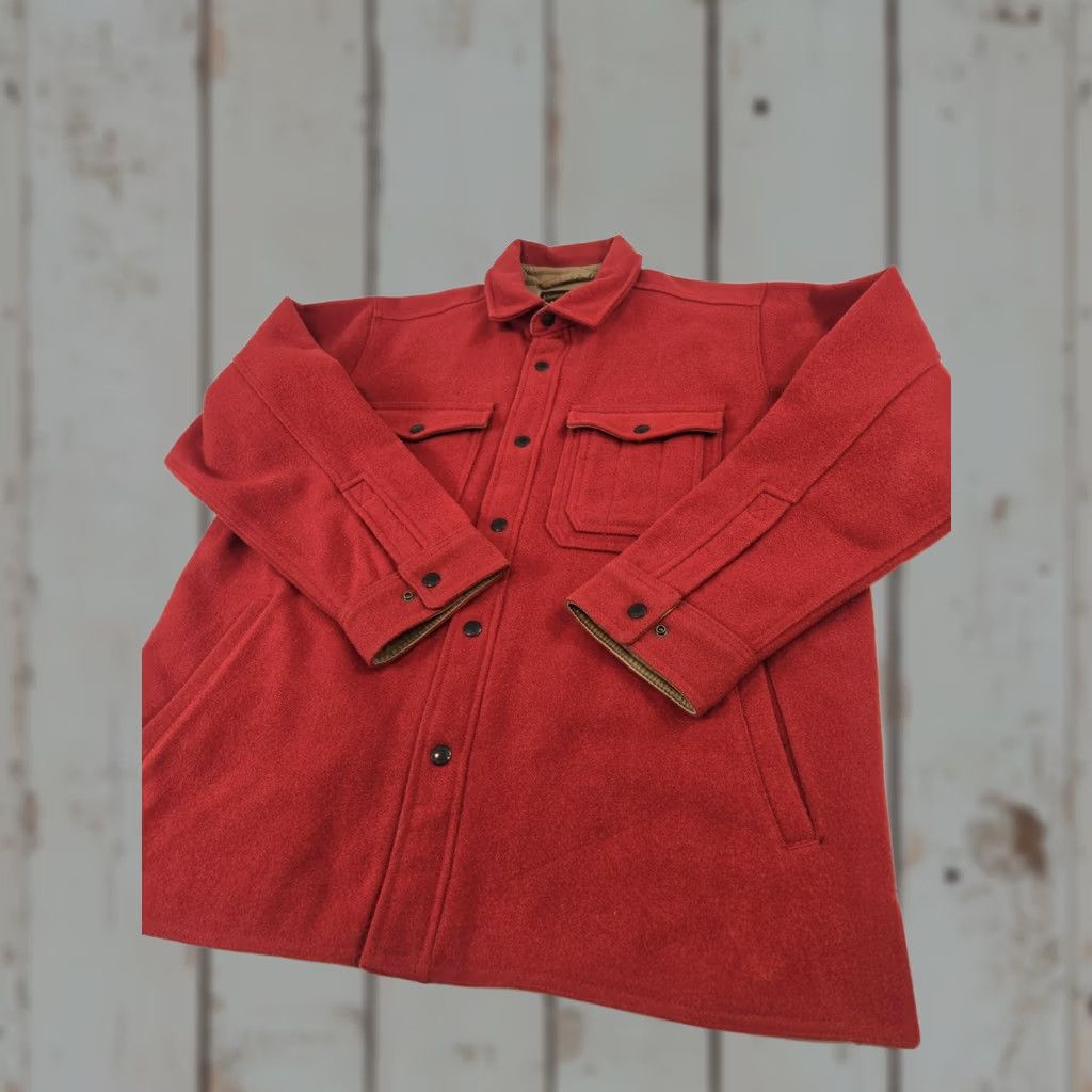 Filson Filson Wool Lined Jac-Shirt Jacket Mens Medium Red Oak Snap Front Workwear Coat Size US M / EU 48-50 / 2 - 1 Thumbnail