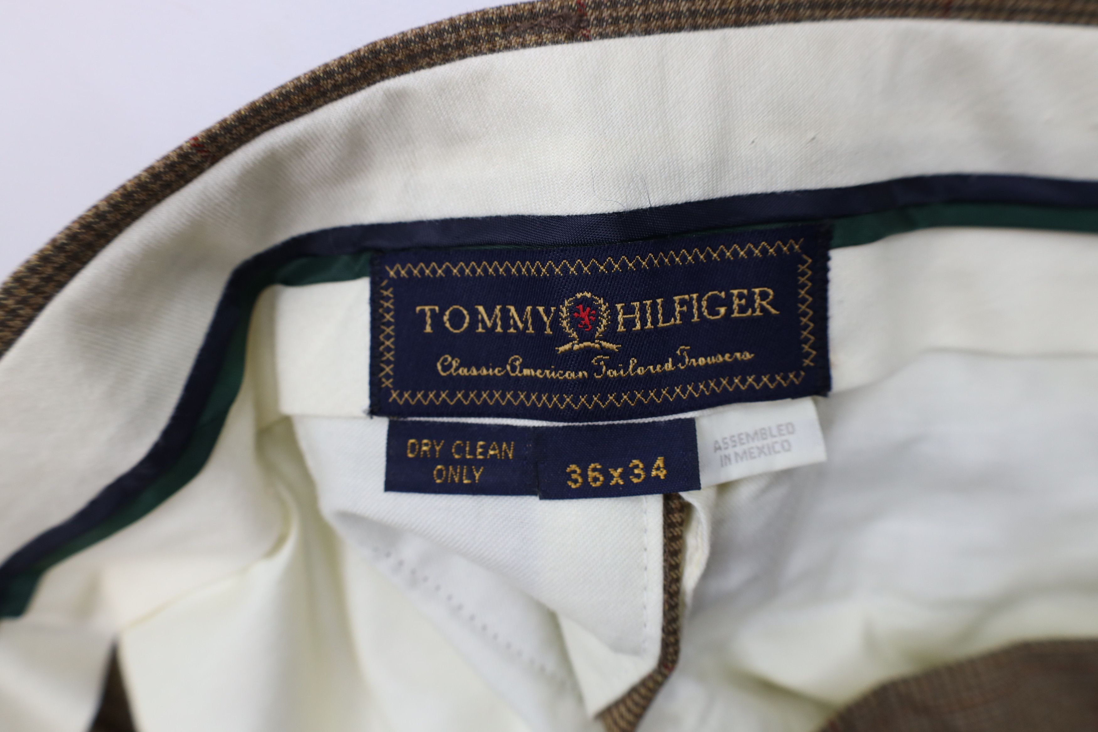 Tommy Hilfiger Vintage 90s Tommy Hilfiger Plaid Wide Leg Chino Pants Size US 36 / EU 52 - 7 Thumbnail