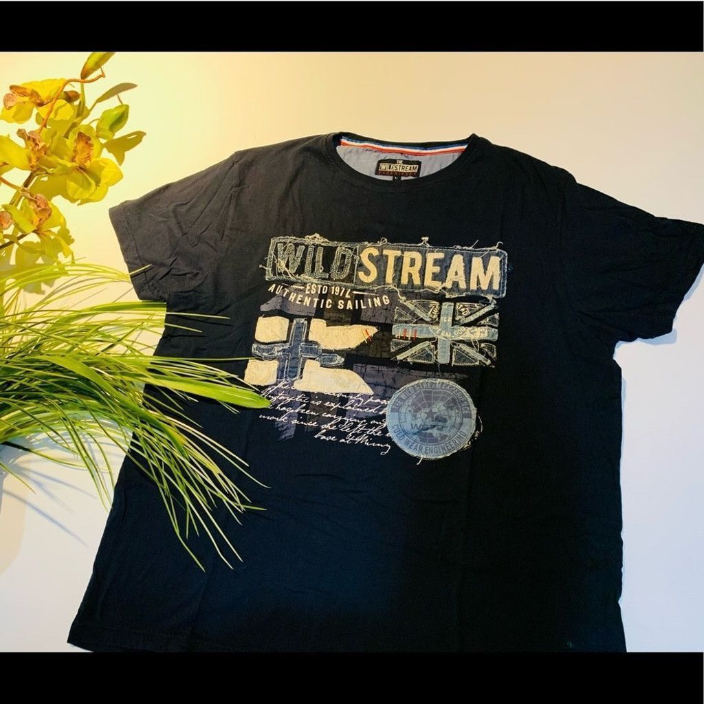 Other Wild Stream Navy Cotton Shirt Size L Size US L / EU 52-54 / 3 - 1 Thumbnail