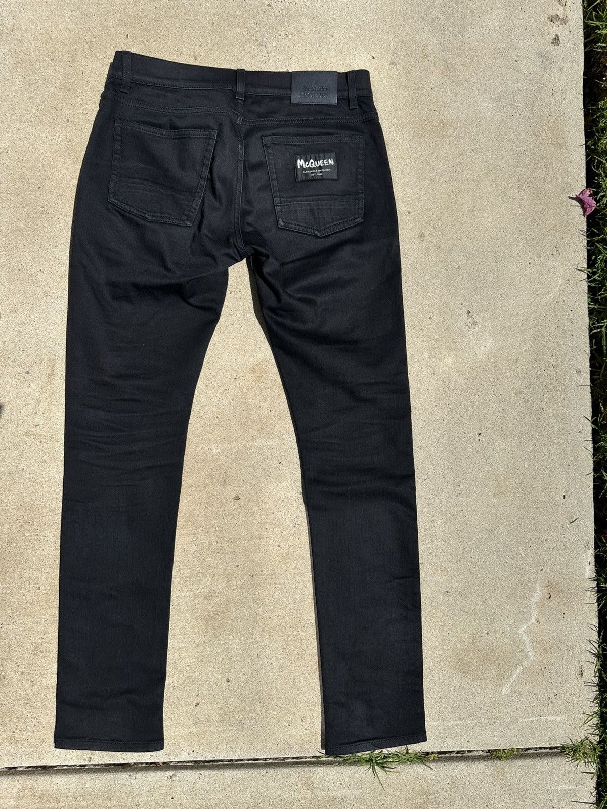 Alexander McQueen Alexander McQueen Graffiti Logo Biker Jeans Size US 38 / EU 54 - 2 Thumbnail