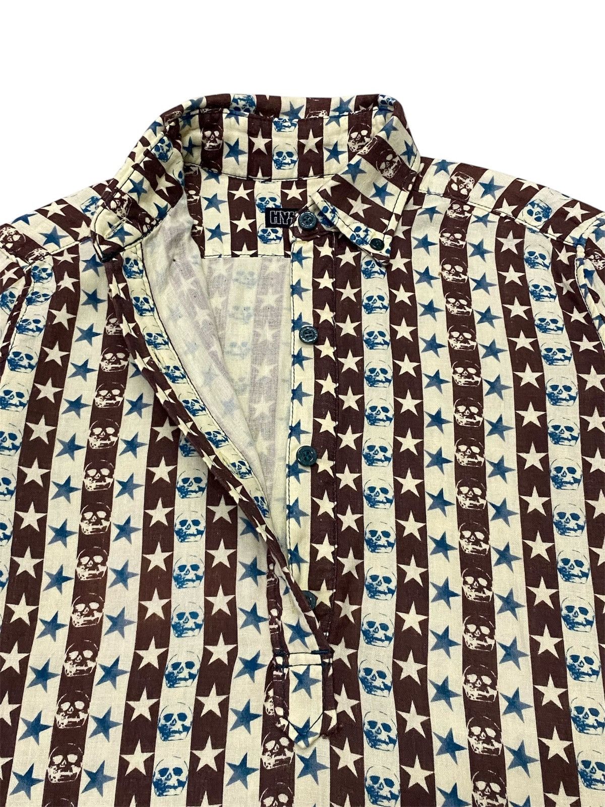 Hysteric Glamour × Japanese Brand Hysteric Glamour Skull Fullprint Haif Button Ups Size S / US 4 / IT 40 - 7 Thumbnail
