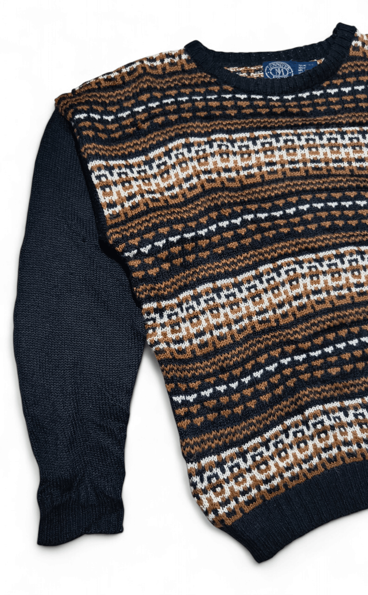 Other JENNIFER MOORE Ethnic Striped Motifs Knit Wool Sweater Size US M / EU 48-50 / 2 - 6 Thumbnail