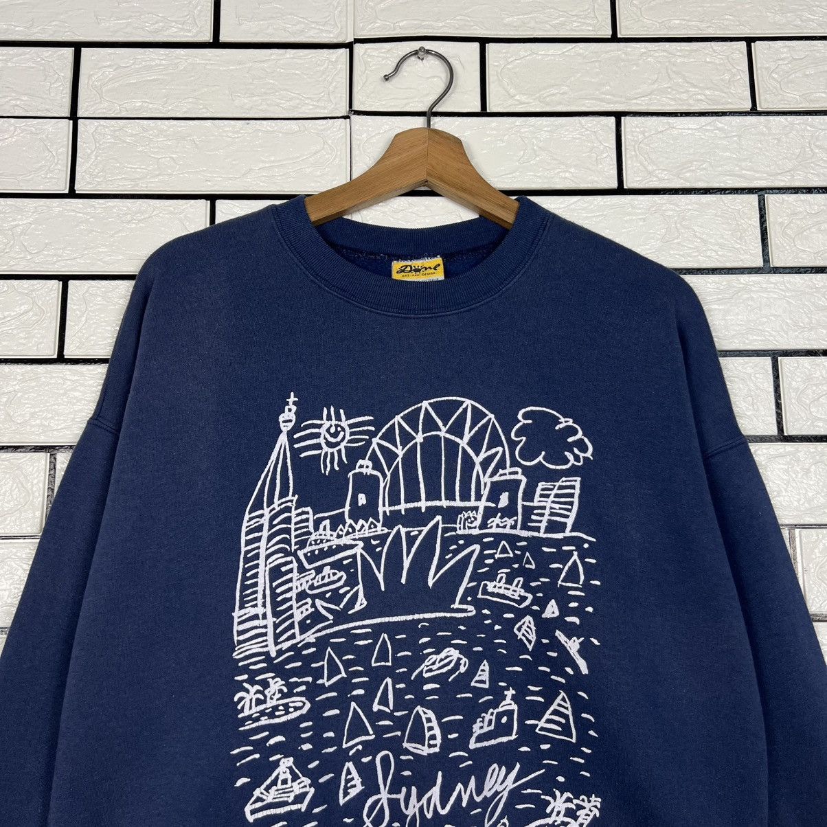 Vintage 90's KEN DONE Art Sydney Crewneck Sweatshirt #4022-C183 Size US S / EU 44-46 / 1 - 2 Thumbnail