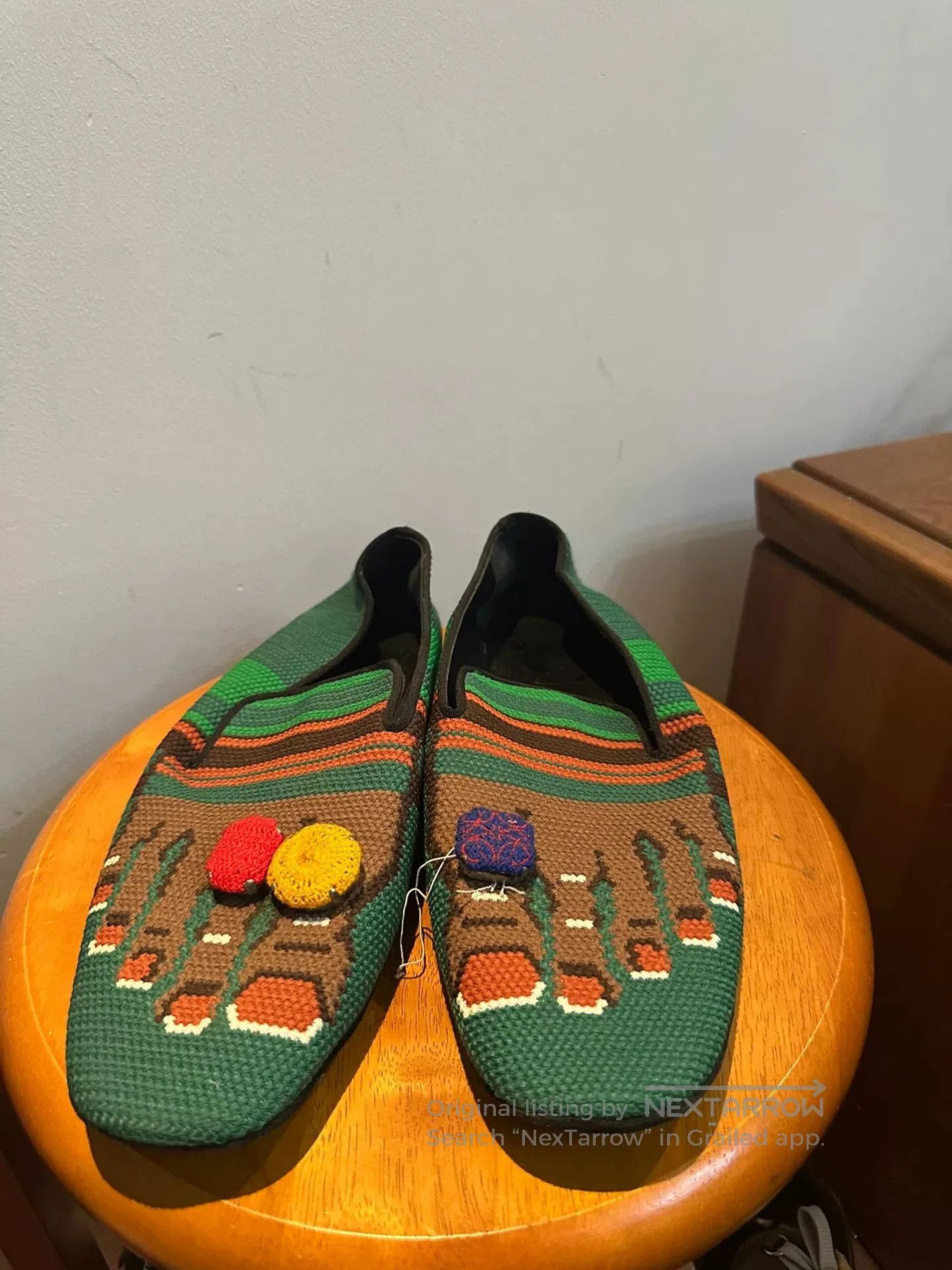 Loewe loewe thumb loafers in unique green design. Size US 10 / EU 43 - 1 Thumbnail