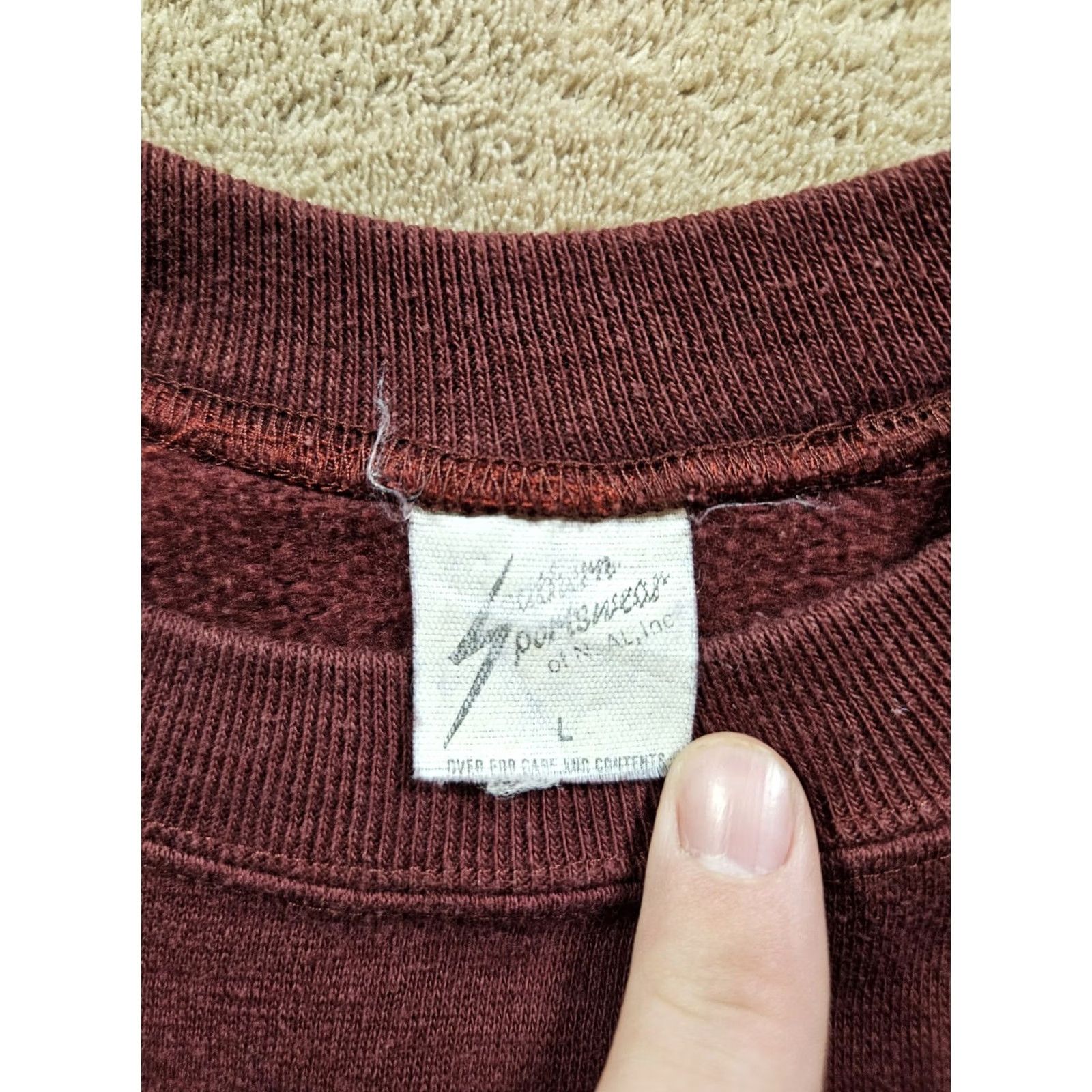 Vintage VINTAGE Alabama Crimson Tide 70s Pullover Sweatshirt USA Made L Red Long Sleeve Sportswear Shirt Men’s Mens Size US L / EU 52-54 / 3 - 5 Thumbnail