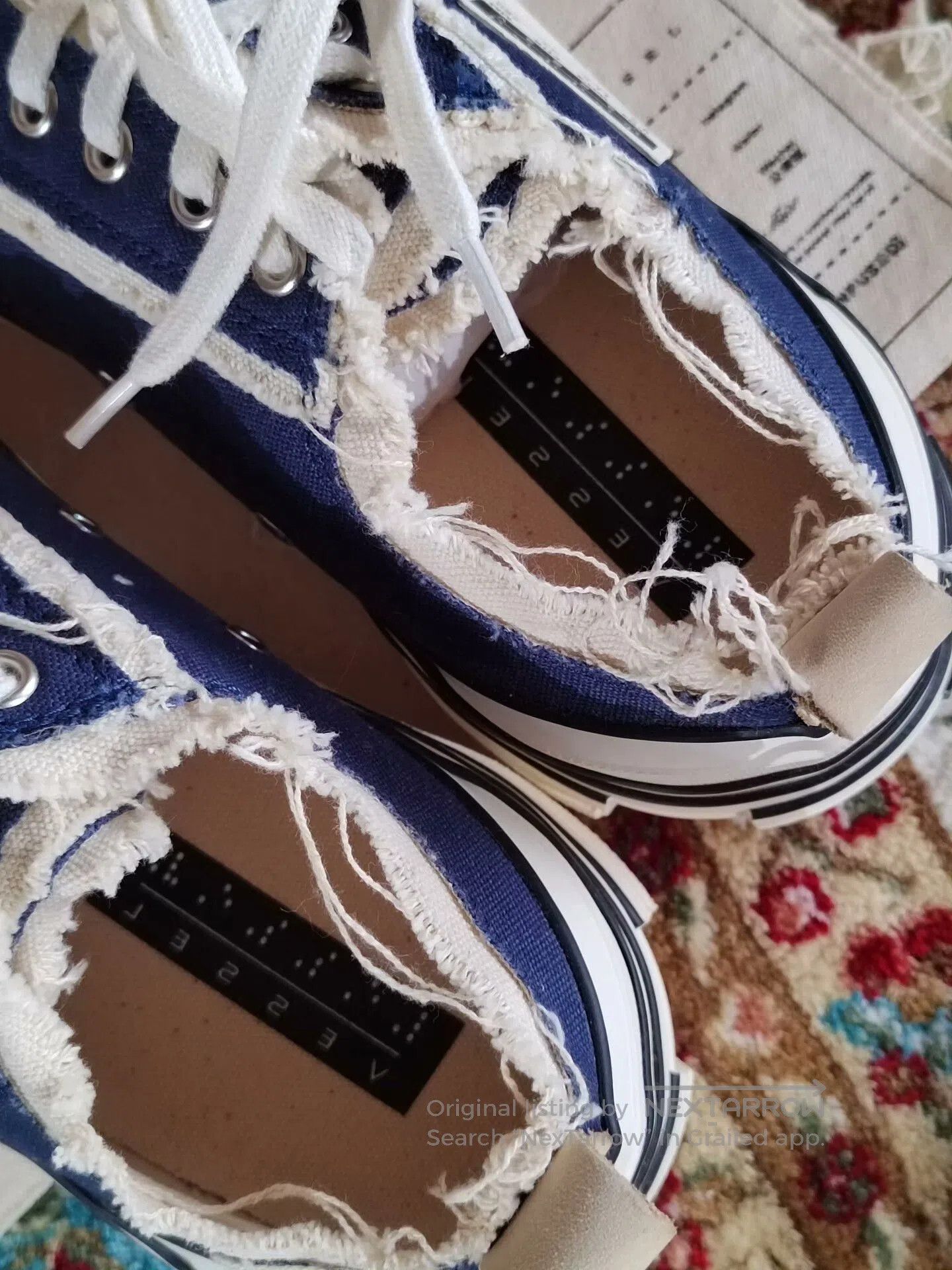 xVESSEL Blue Canvas Low-Top Sneakers. Size US 11 / EU 44 - 7 Thumbnail