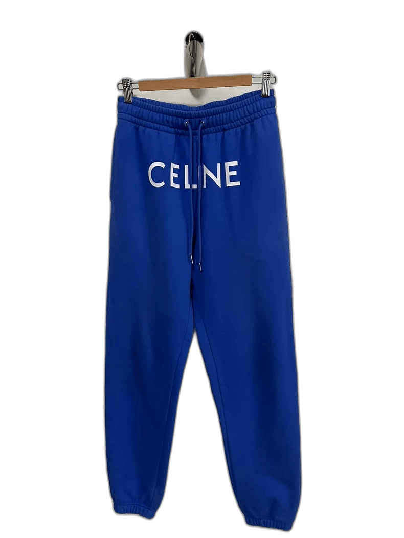 Celine Celine Blue Logo Sweatpants Size US 27 - 1 Thumbnail