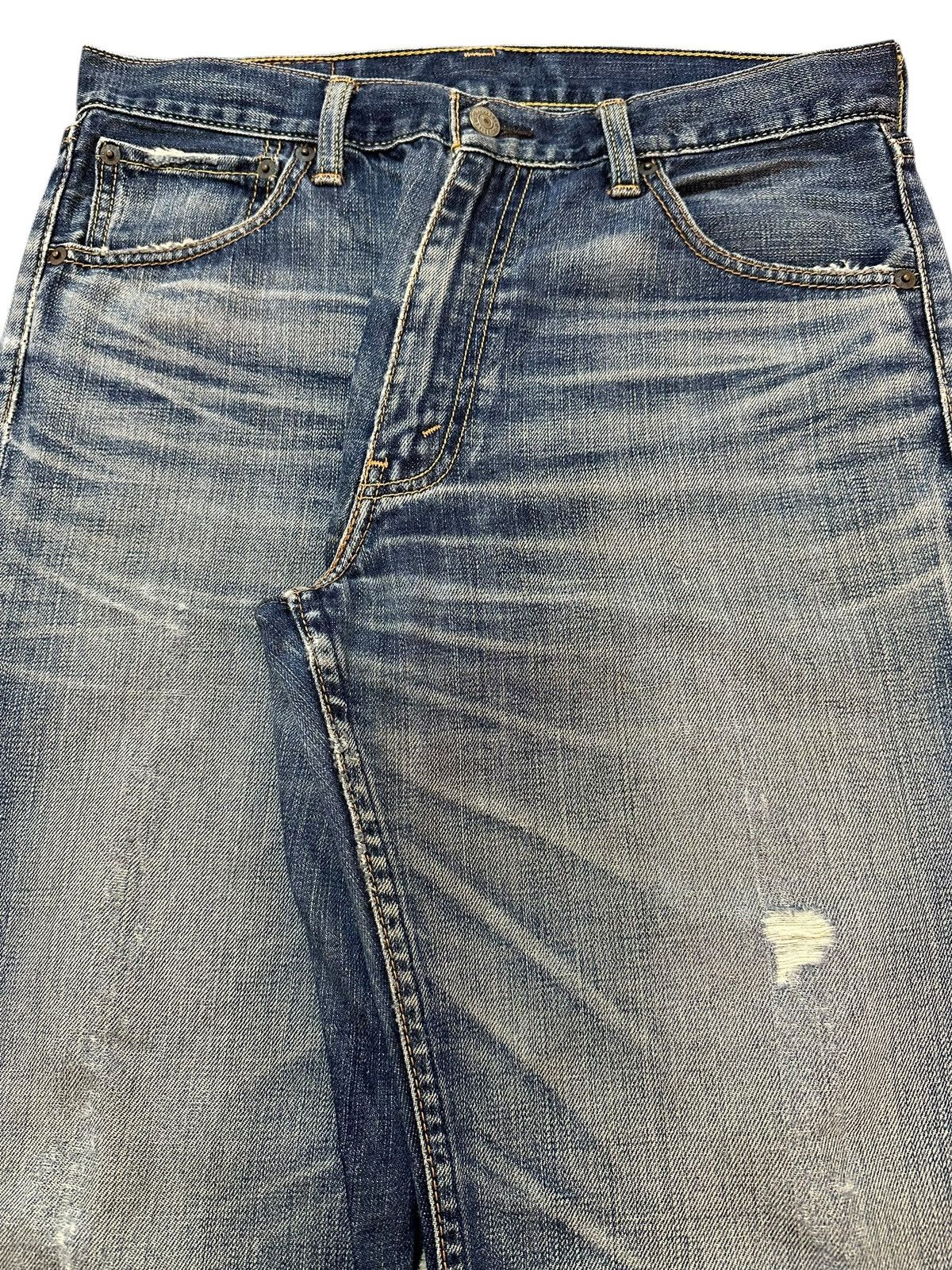 Levi's Vintage 90s Levis 703 Faded Wash Distress Baggy Jeans Size US 32 / EU 48 - 4 Thumbnail