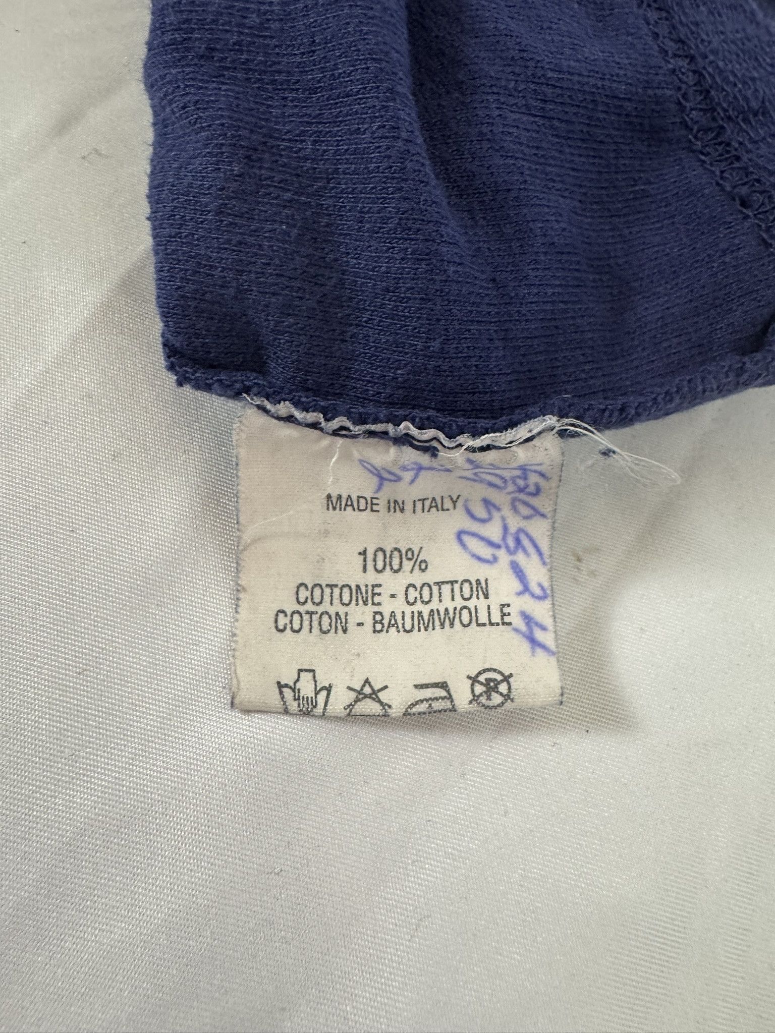 Maison Margiela Margiela Line 6 Navy Blue Cotton Long Sleeve Top Size M / US 6-8 / IT 42-44 - 3 Thumbnail