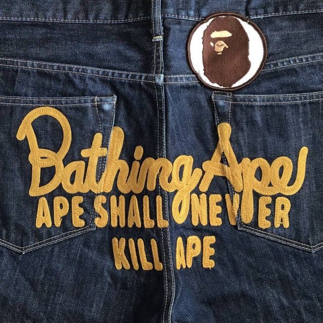 Bape BAPE Champion embroidered denim shorts a bathing ape ★size M Size US 32 / EU 48 - 3 Thumbnail