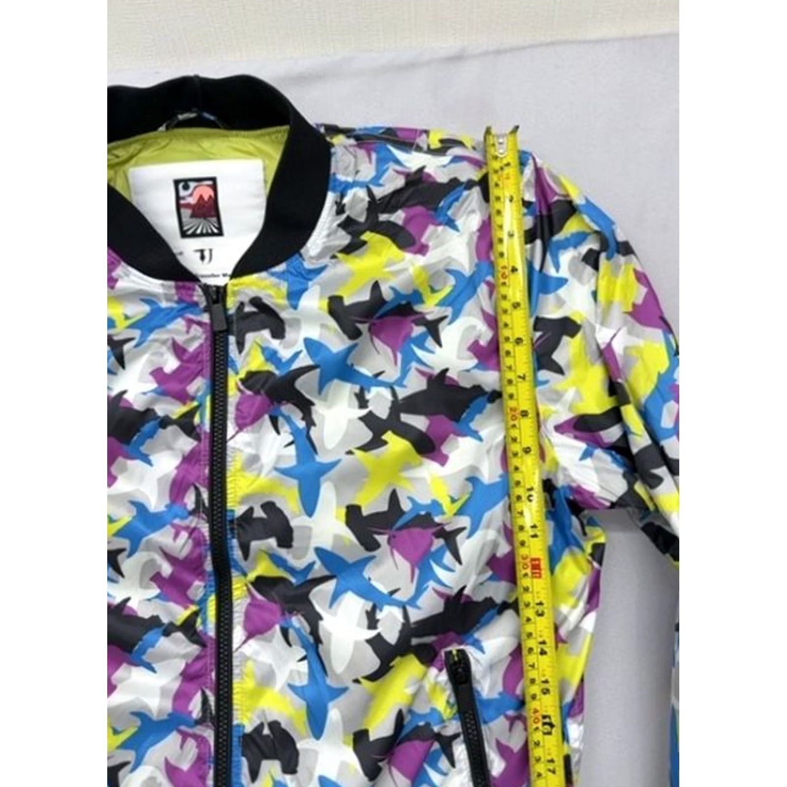 Trussardi Trussardi Jeans Bomber Jacket XXL Men Multicolor Shark Print Long Sleeve Size US XXL / EU 58 / 5 - 7 Thumbnail