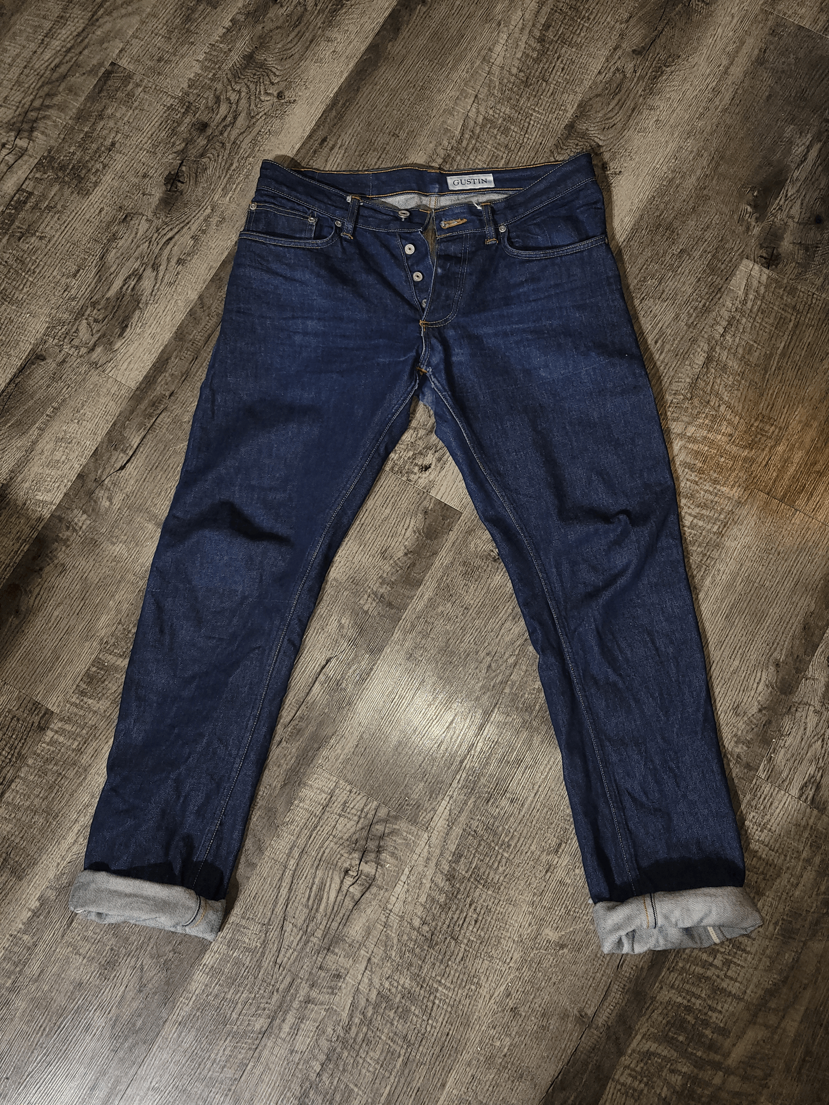 Gustin The 1968 Cone Mills Selvage Raw Denim Jeans (Size 34x36) Size US 34 / EU 50 - 1 Thumbnail