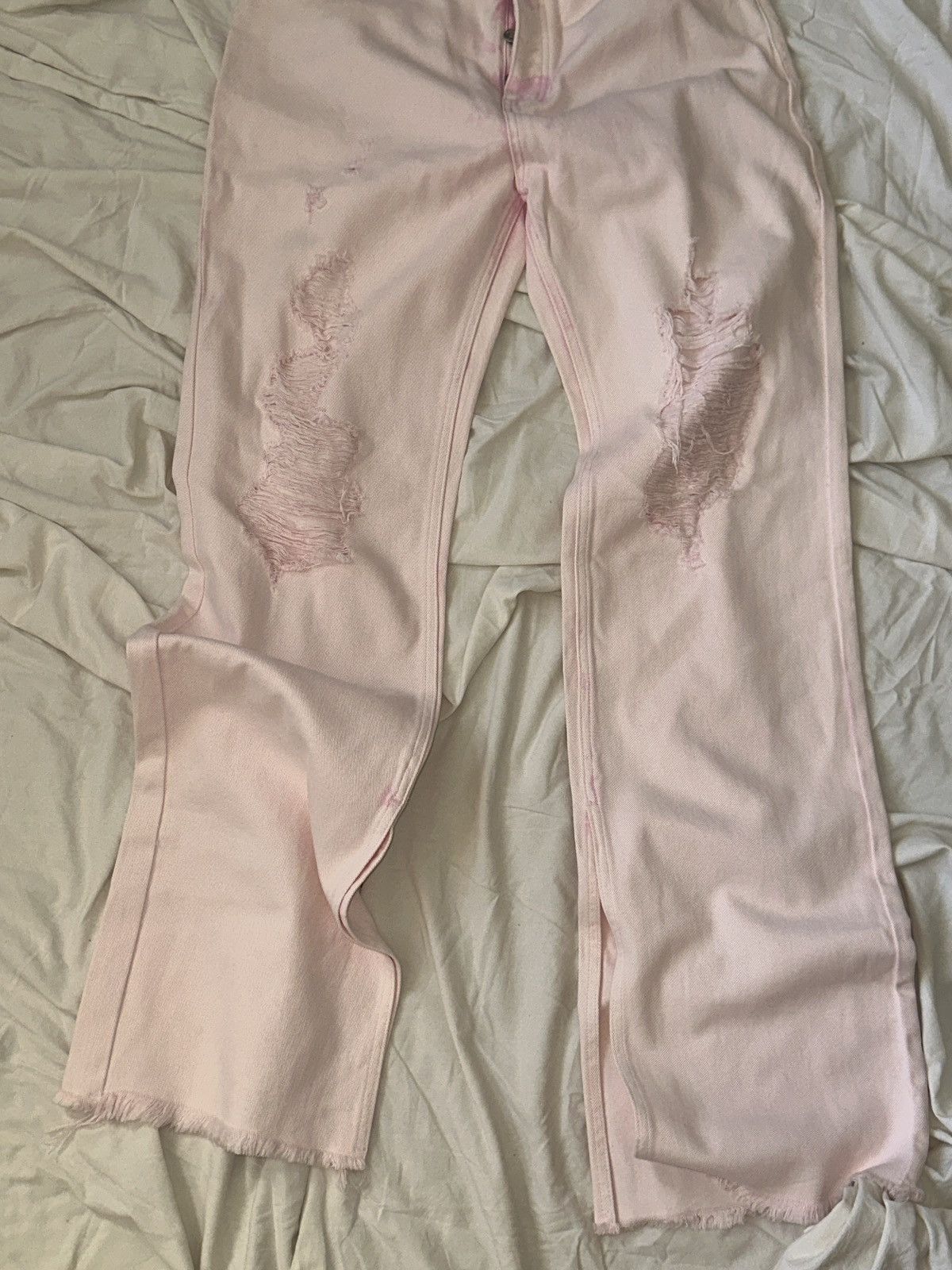 SER.O.YA Low Rise Distressed Slit Flair Jeans Size 34" / US 12 / IT 48 - 7 Thumbnail