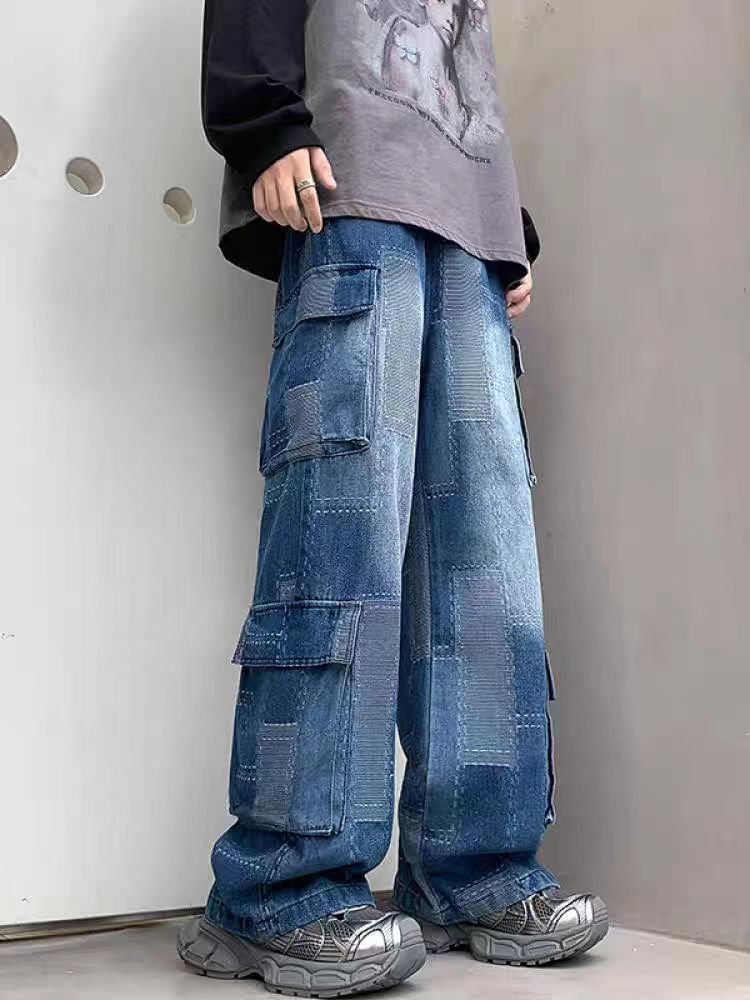 Image of High Street Vintage Loose Jeans Blue, Men's (Size 30)