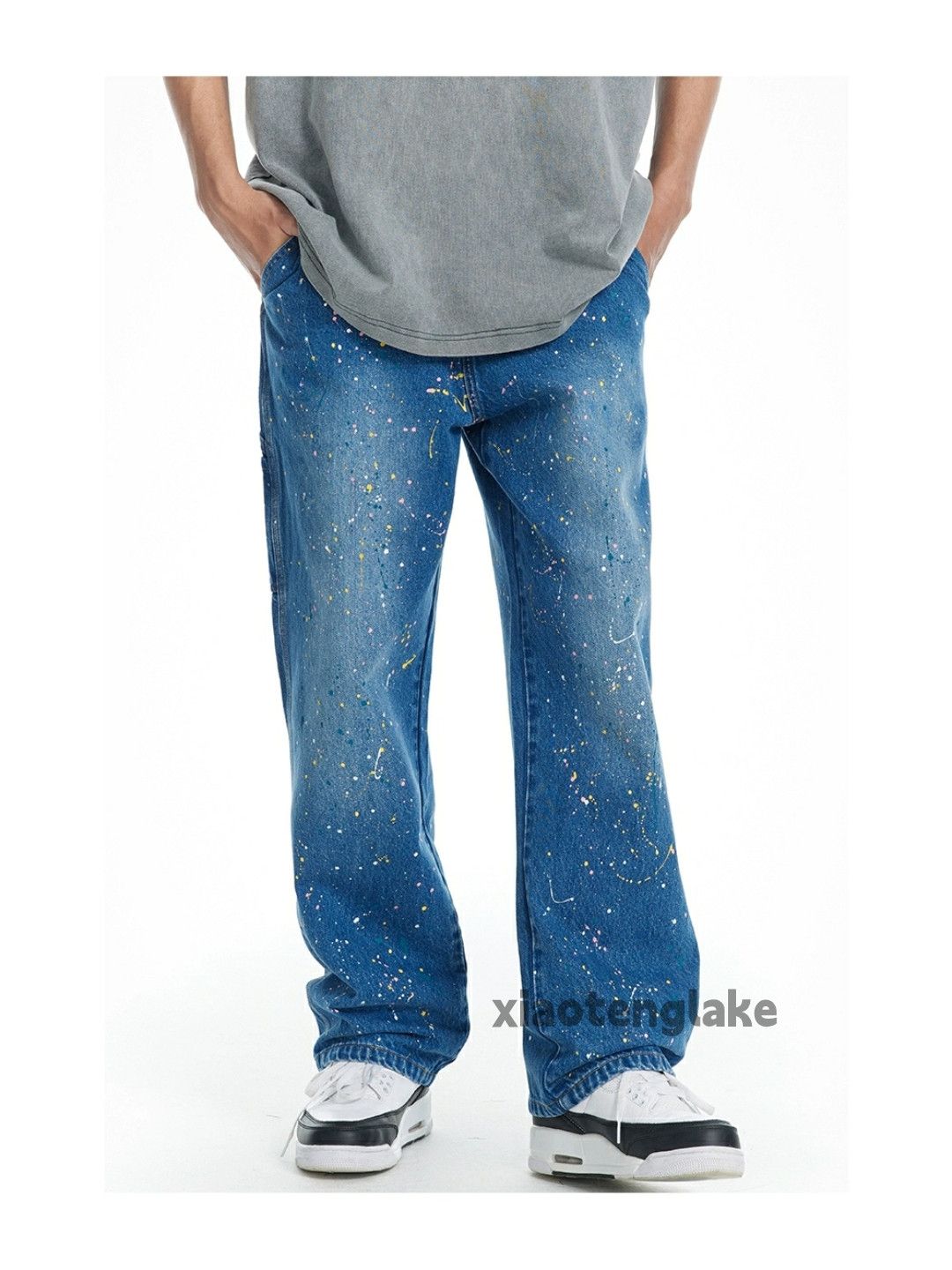 Jean × Vintage washed faded loose baggy paint carpenter cargo pants Size US 34 / EU 50 - 10 Thumbnail