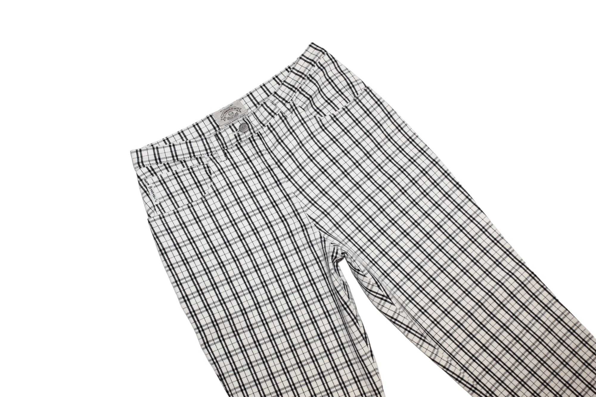 Giorgio Armani Giorgio Armani Jeans Nova Check Straight Leg Denim Pants Size US 31 - 3 Thumbnail