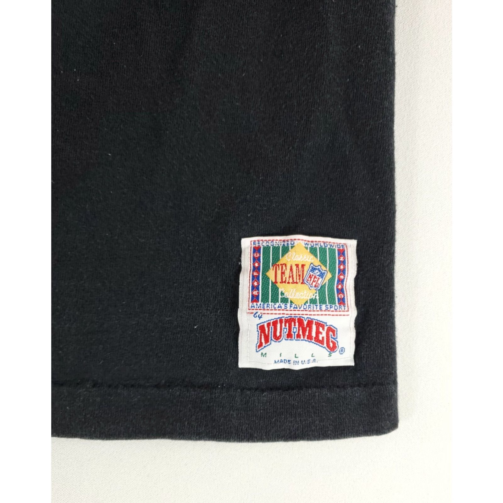 Nutmeg VINTAGE Nutmeg Los Angeles Raiders T Shirt Black Mens L Single Stitch 80s 90s Size US L / EU 52-54 / 3 - 2 Thumbnail